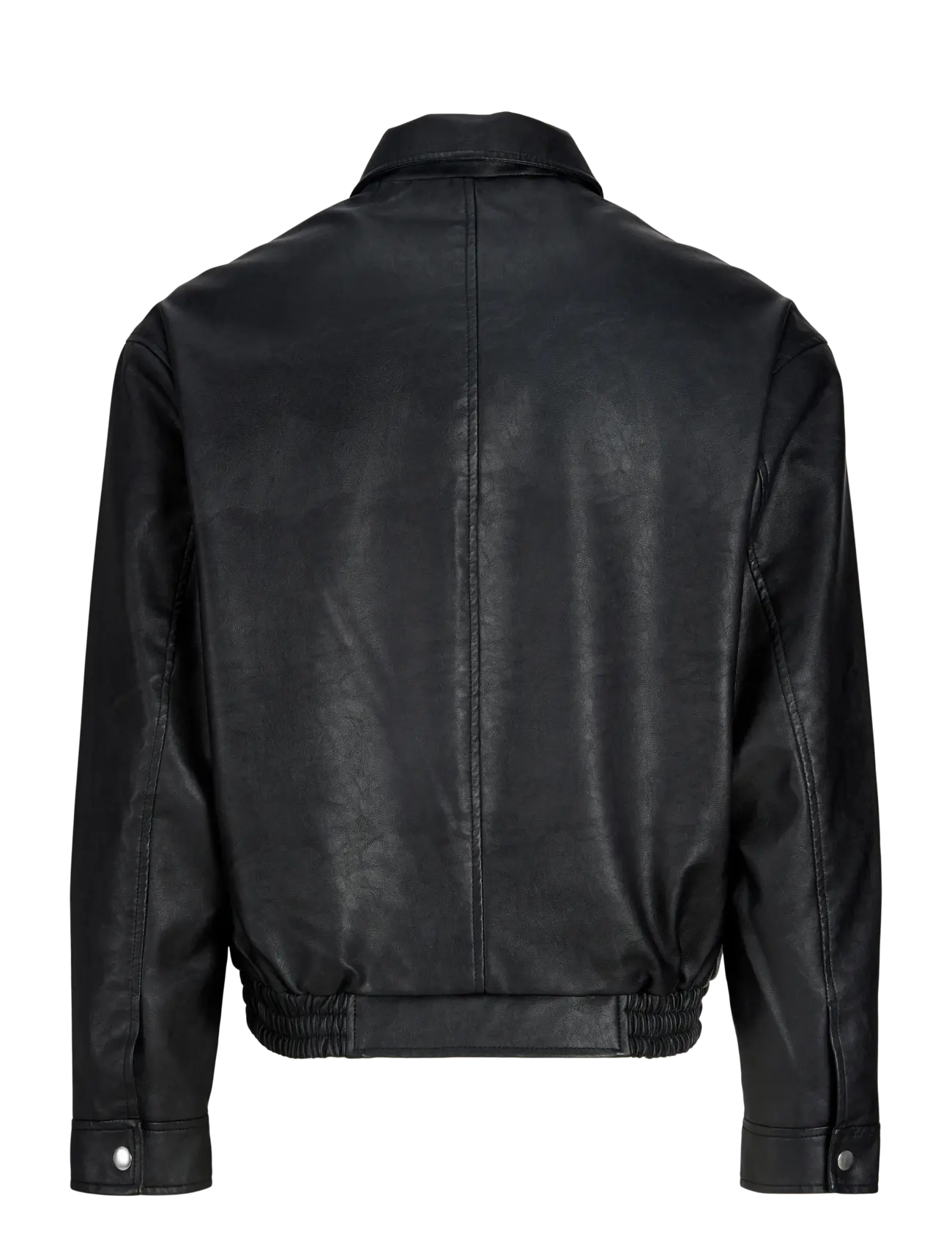 Jack & Jones - JJLEON PU BOMBER - jakker - black - 2