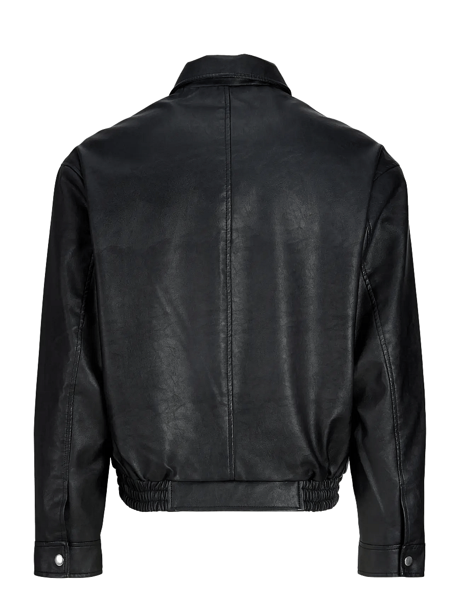 Jack & Jones - JJLEON PU BOMBER - forårsjakker - black - 2