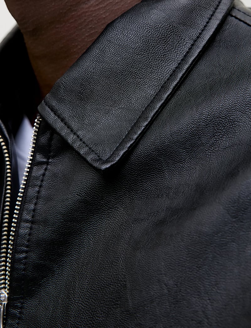 Jack & Jones - JJLEON PU BOMBER - pavasara jakas - black - 4