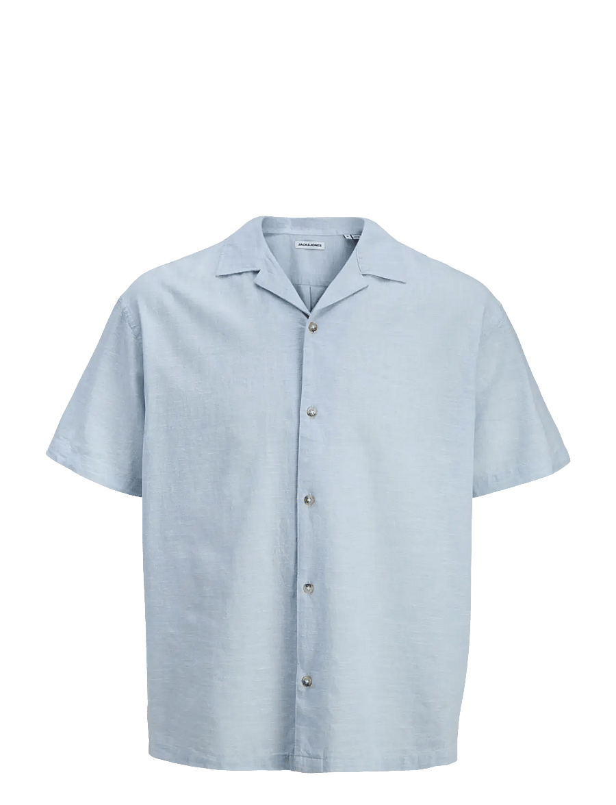 Jack & Jones - JJESUMMER LINEN BLEND RESORT SHIRT SS SN - linen shirts - celestial blue - 1