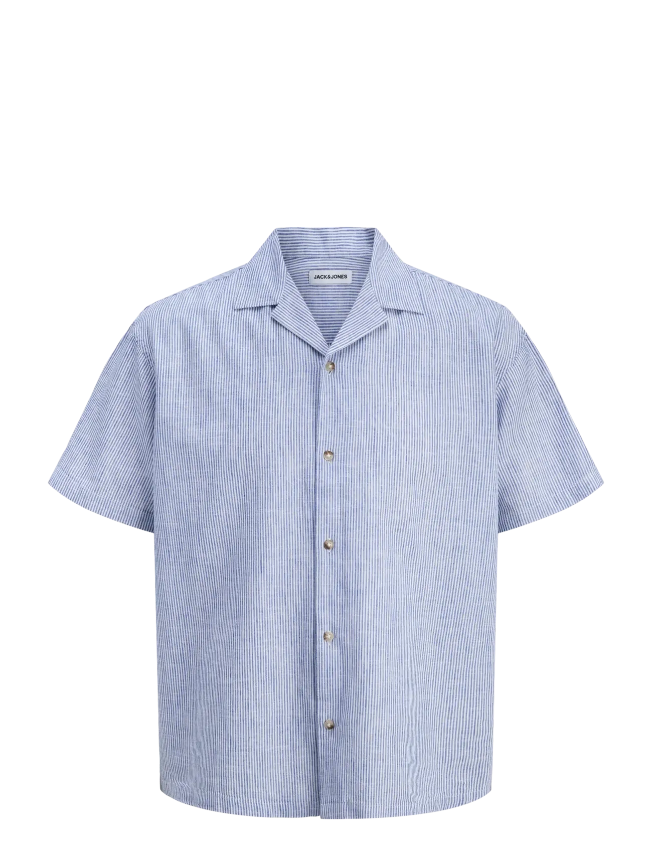 JACK & JONES Jjesummer Linen Blend Resort Shirt Ss Sn Blau - M - Herren