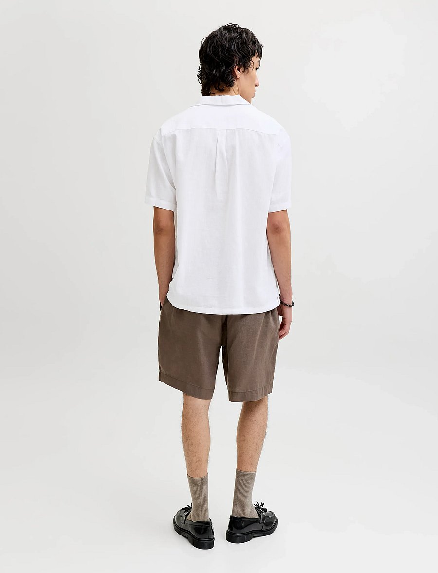 Jack & Jones - JJESUMMER LINEN BLEND RESORT SHIRT SS SN - leinenhemden - white - 2