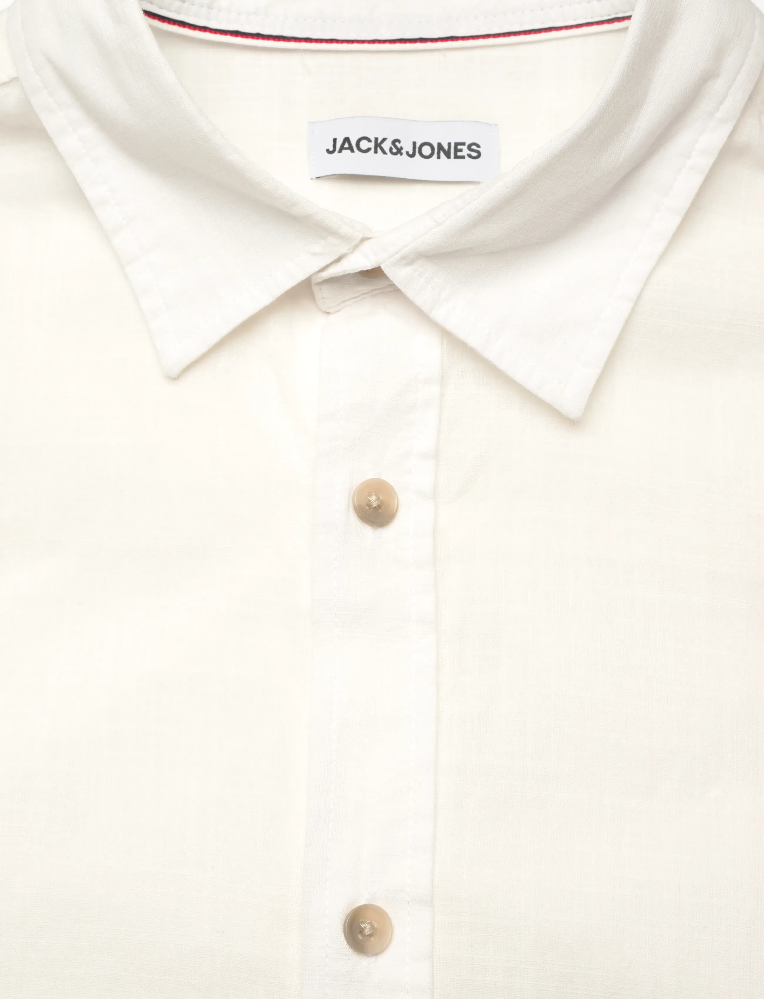 Jack & Jones - JJHENRY SLUB SHIRT SS - lühikeste varrukatega särgid - bright white - 2