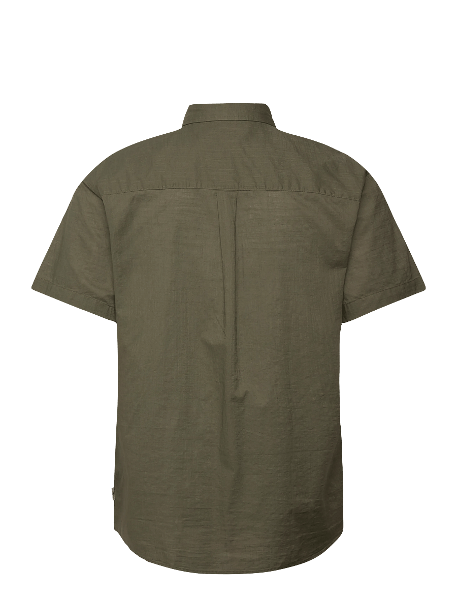 Jack & Jones - JJHENRY SLUB SHIRT SS - kurzarmhemden - dusty olive - 1