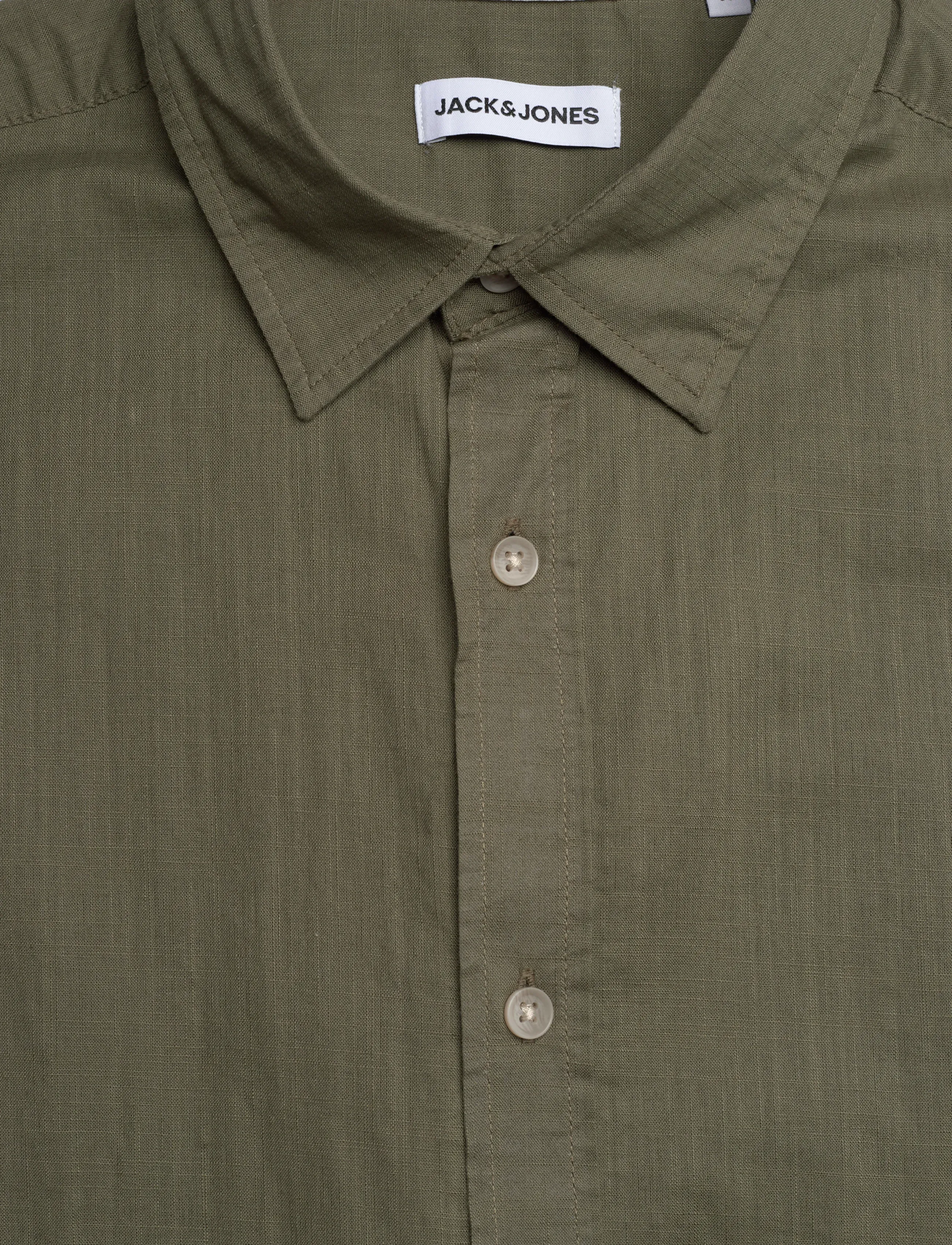 Jack & Jones - JJHENRY SLUB SHIRT SS - kurzarmhemden - dusty olive - 2