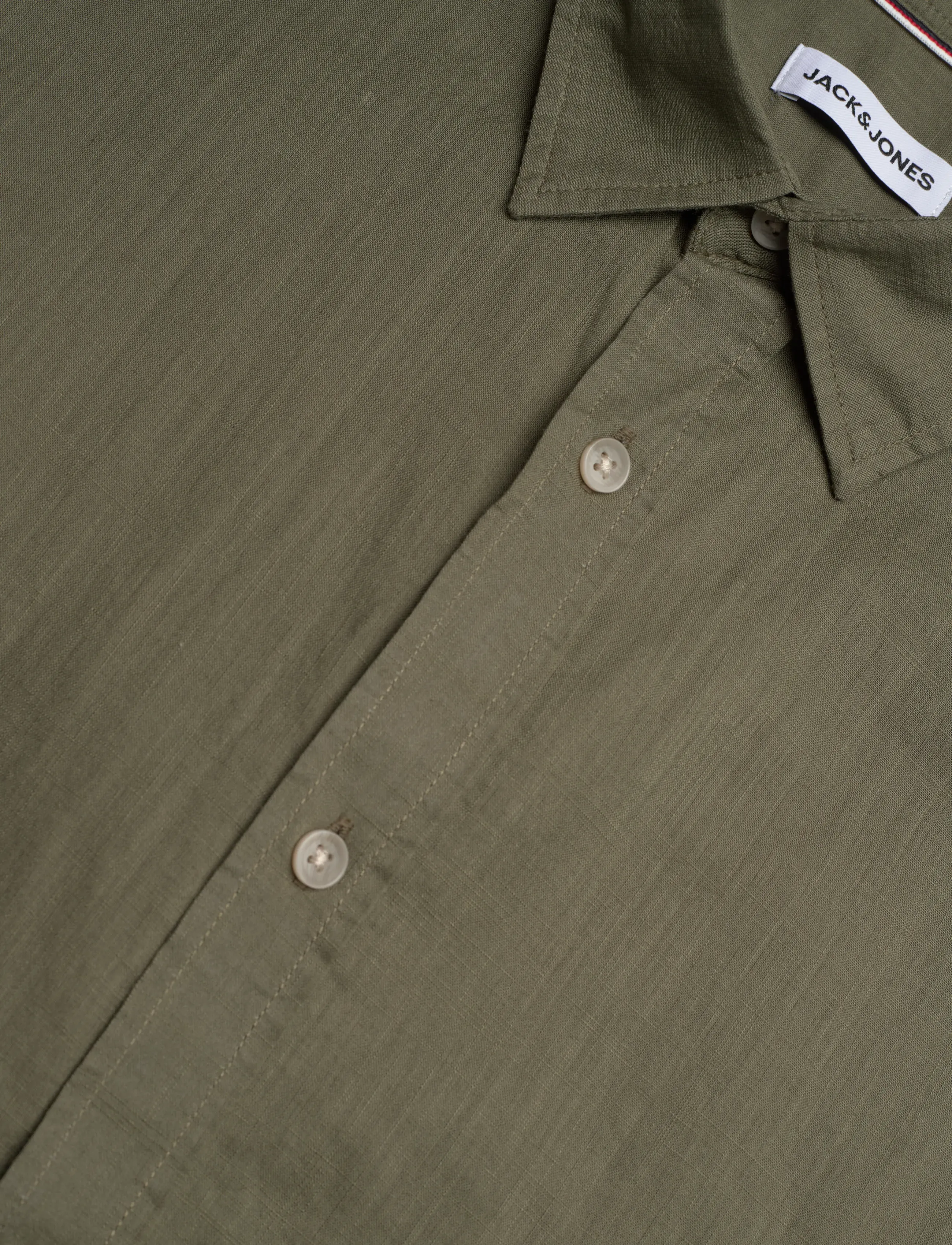 Jack & Jones - JJHENRY SLUB SHIRT SS - kurzarmhemden - dusty olive - 3