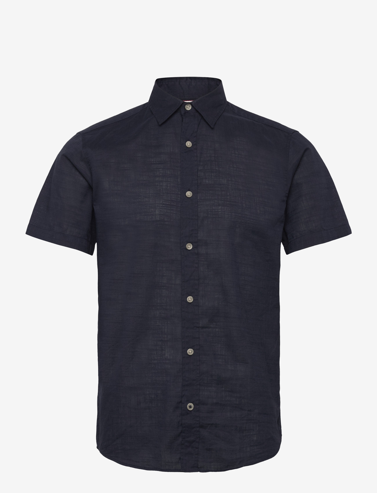 Jack & Jones - JJHENRY SLUB SHIRT SS - lühikeste varrukatega särgid - navy blazer - 0