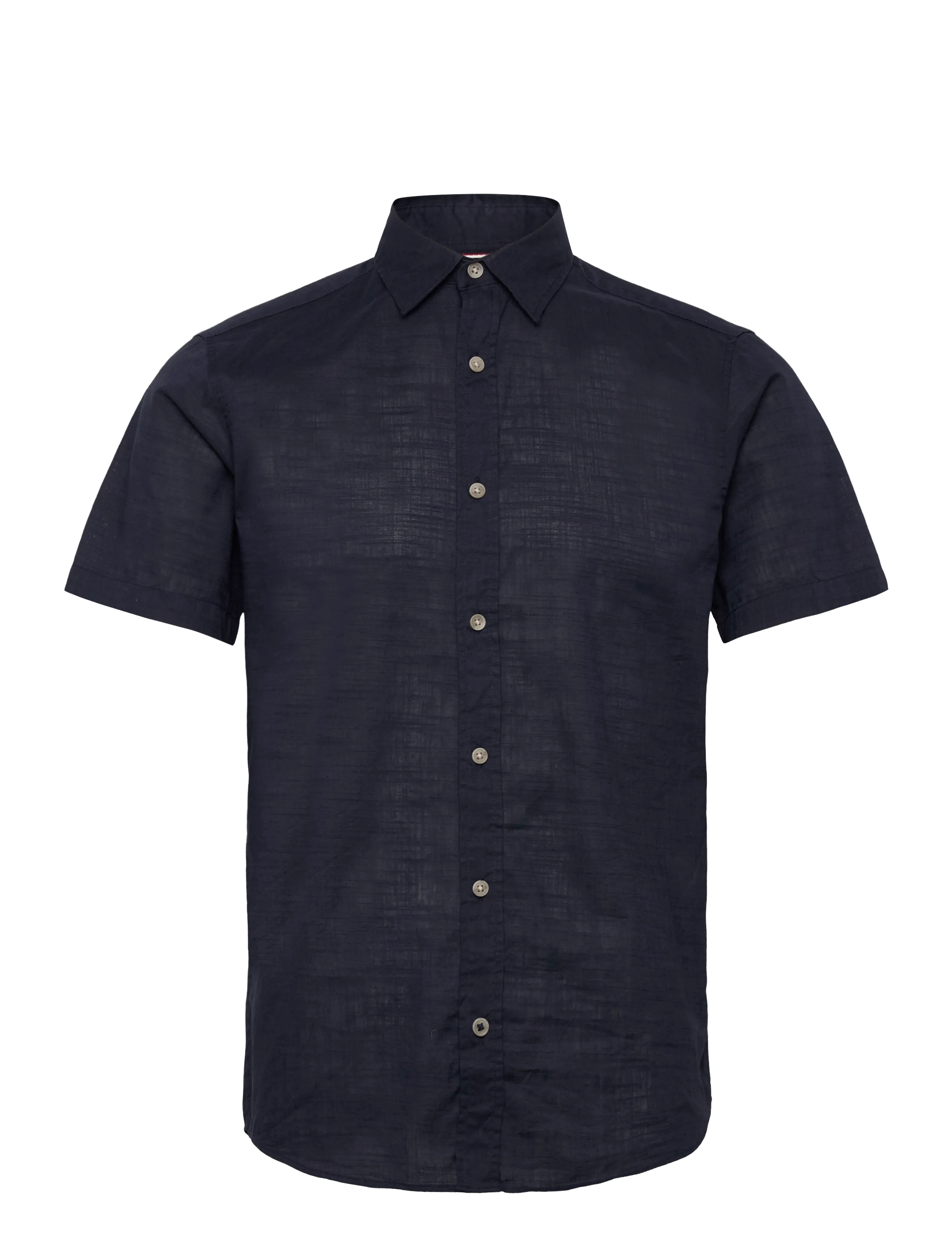 Jack & Jones JJHENRY SLUB SHIRT SS - Särgid - NAVY BLAZER / navy