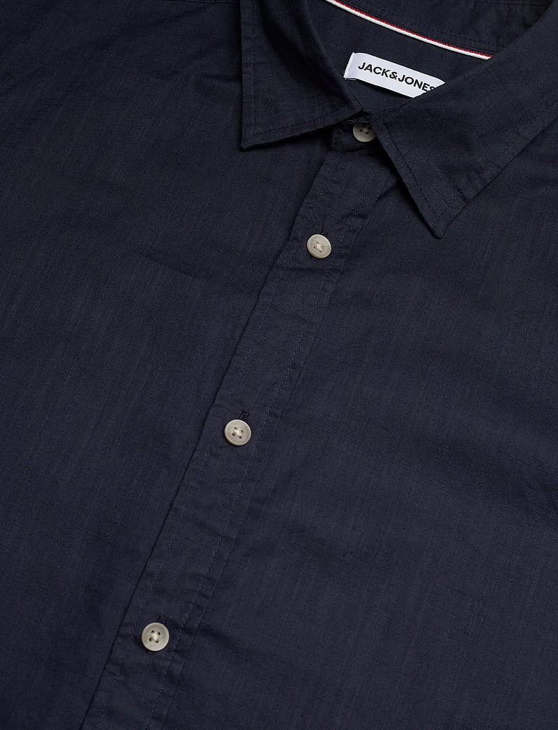 Jack & Jones - JJHENRY SLUB SHIRT SS - lühikeste varrukatega särgid - navy blazer - 3
