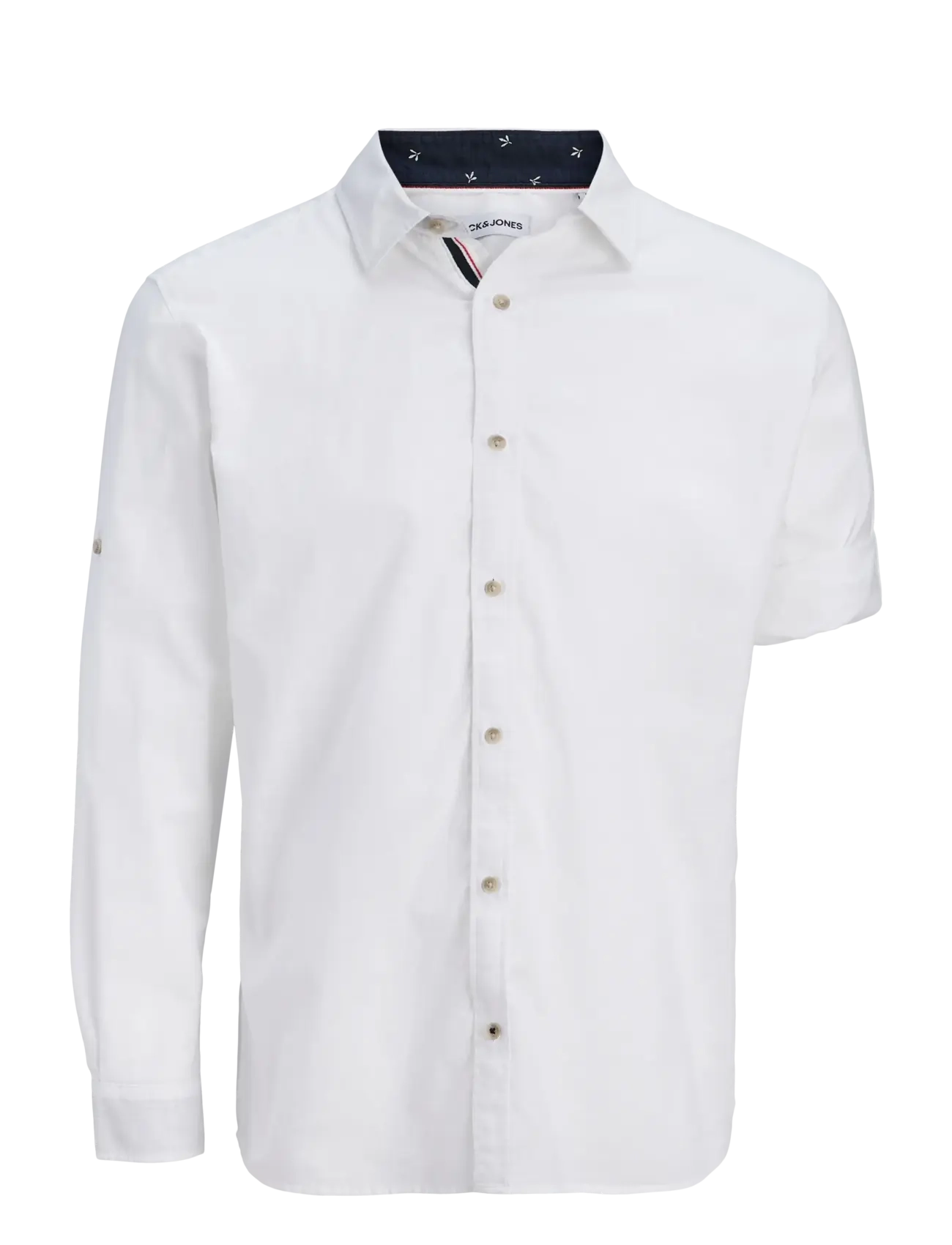 Jack & Jones JJHENRY SLUB DETAIL SHIRT LS - Kauluspaidat - BRIGHT WHITE / white