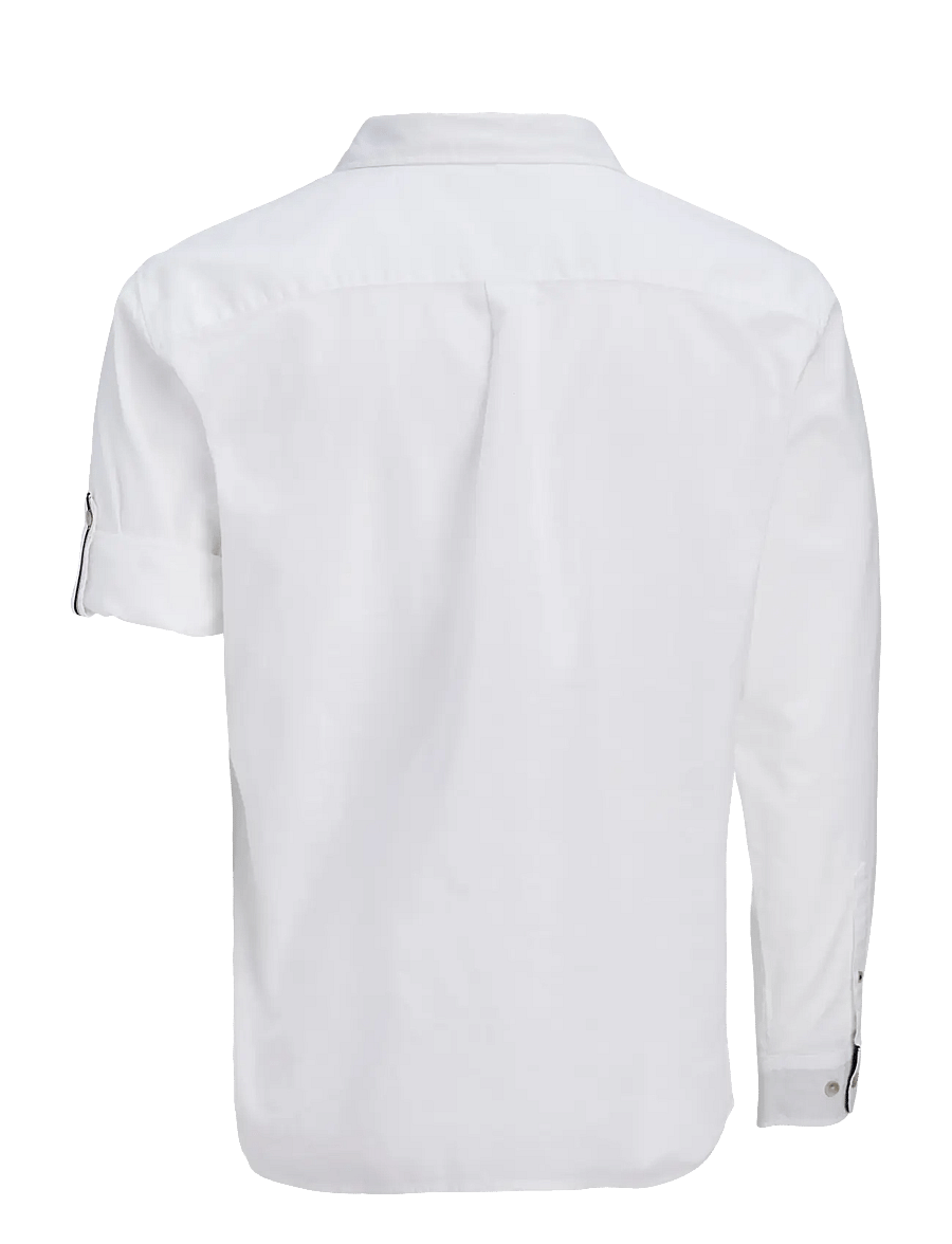 Jack & Jones - JJHENRY SLUB DETAIL SHIRT LS - casual skjortor - bright white - 2