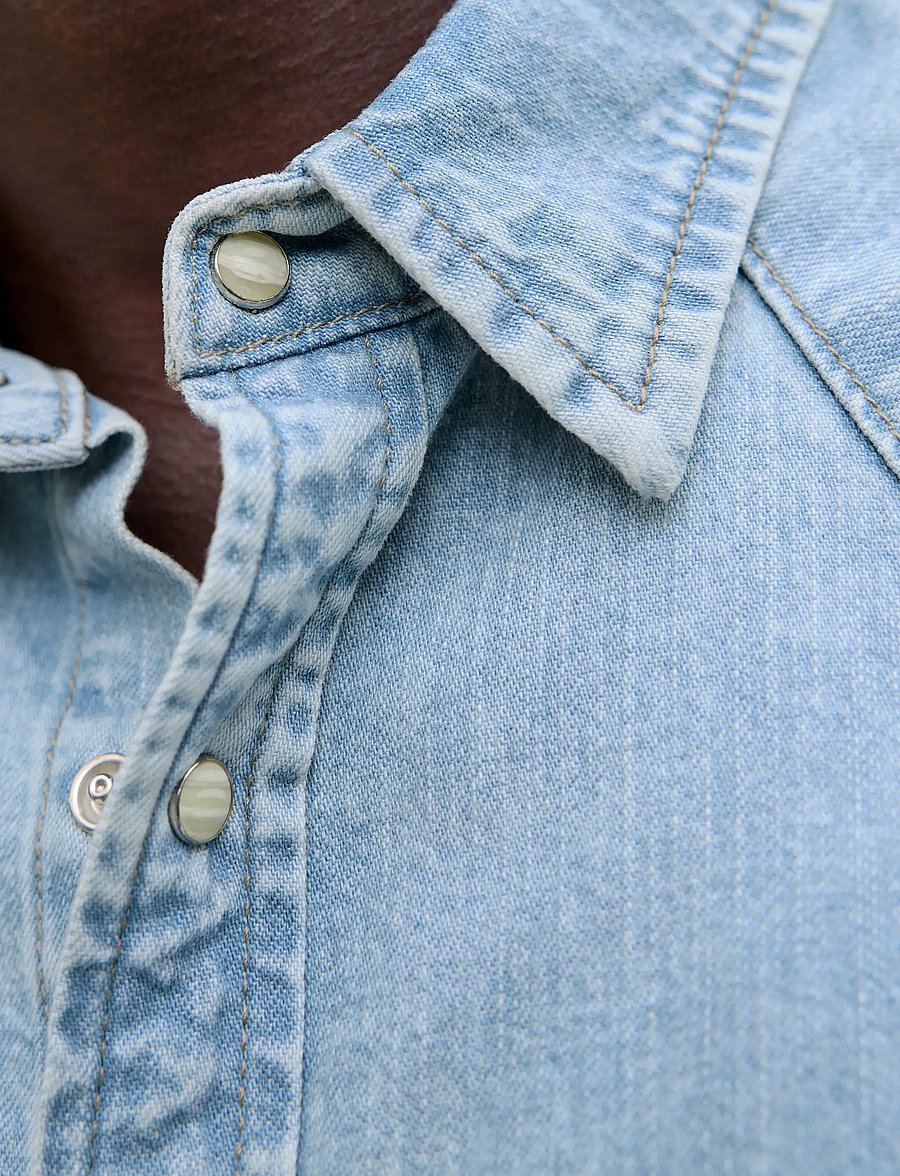 Jack & Jones - JJEWESTERN JJSHIRT AT 187 NOOS - jeanshemden - blue denim - 5