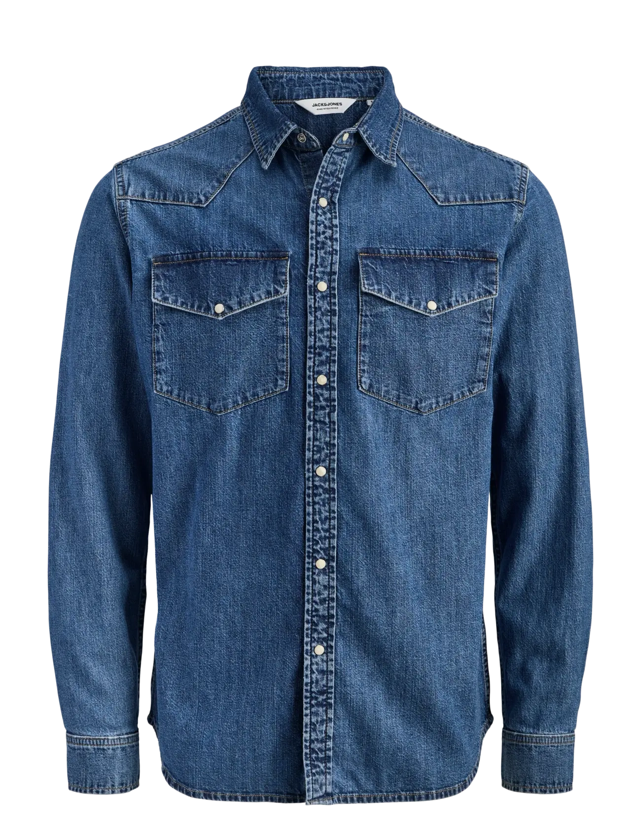 JACK & JONES Jjewestern Jjshirt At 187 Noos Blau - S - Herren
