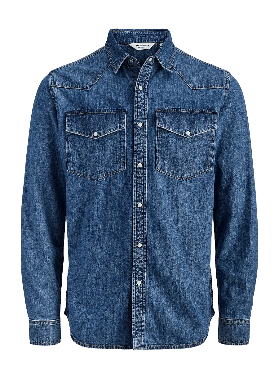 Jack & Jones - JJEWESTERN JJSHIRT AT 187 NOOS - farkkupaidat - blue denim - 1