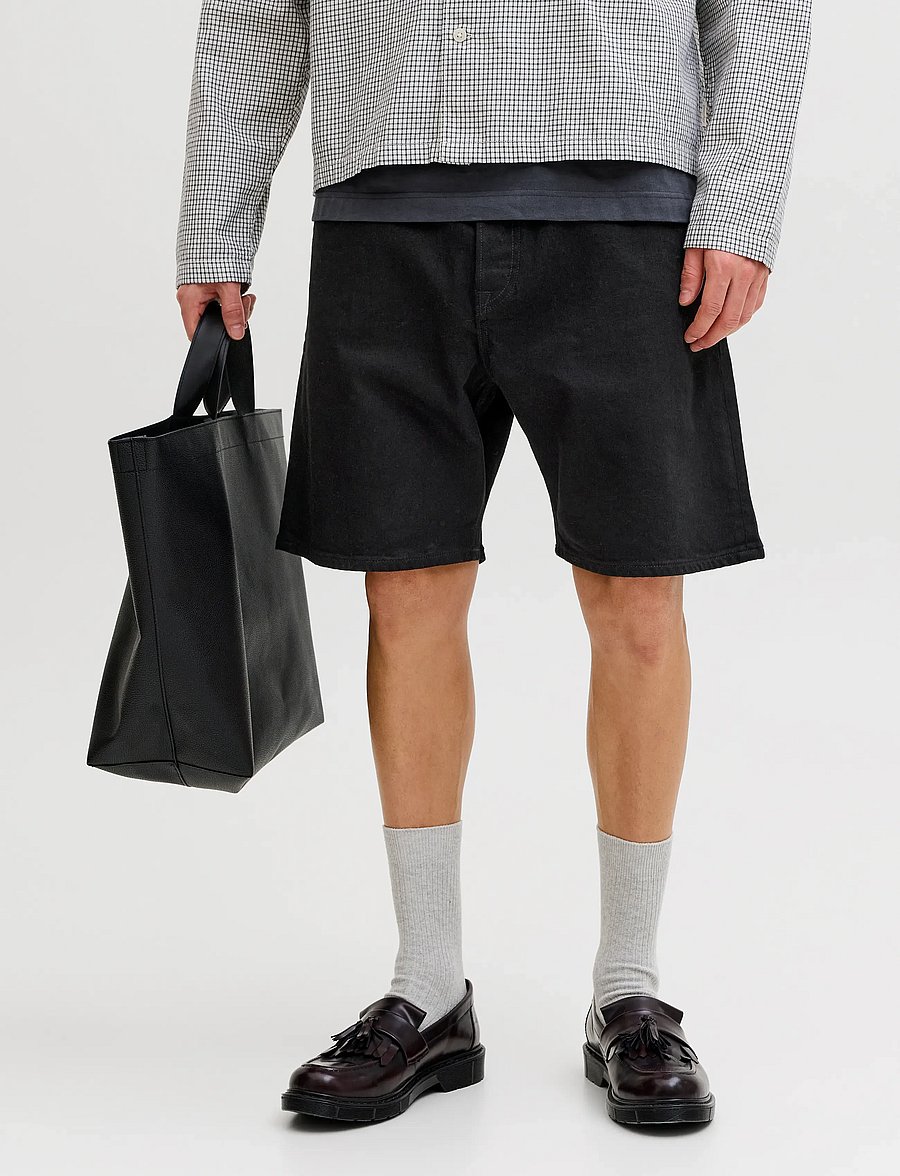 Jack & Jones - JJITONY JJORIGINAL SHORTS AM 460 SN - jorts - black denim - 0