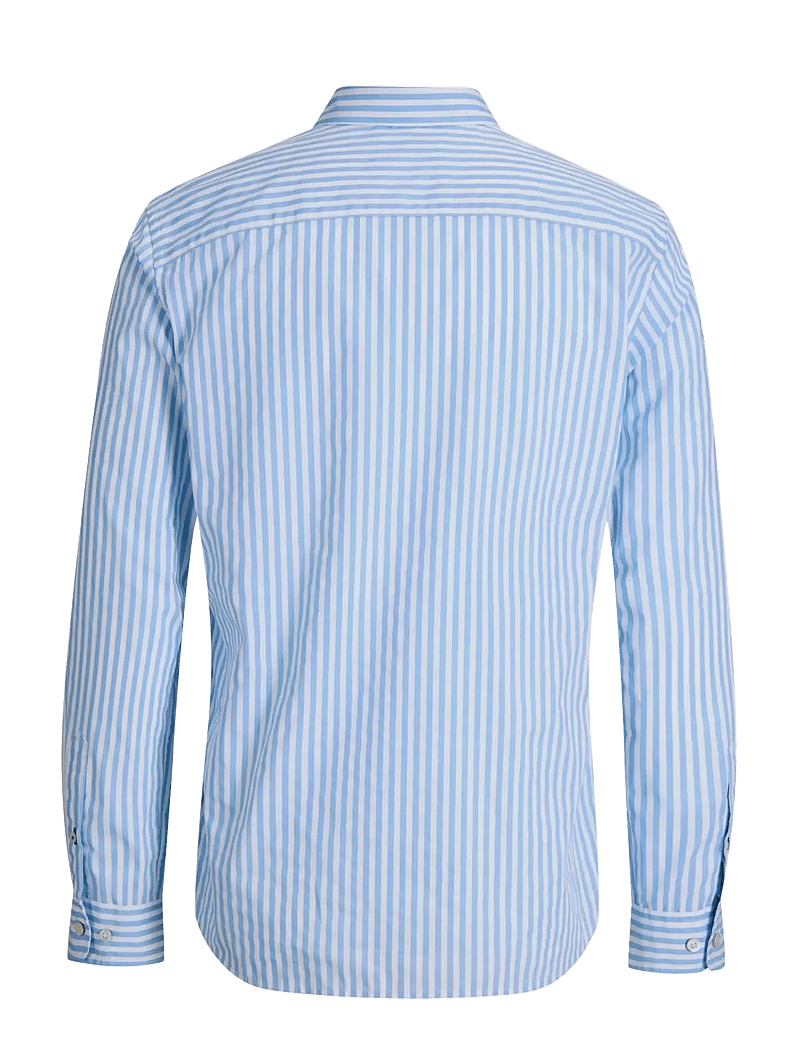 Jack & Jones - JJMATHEO DETAIL PRINT SHIRT LS - gestreifte hemden - celestial blue - 1