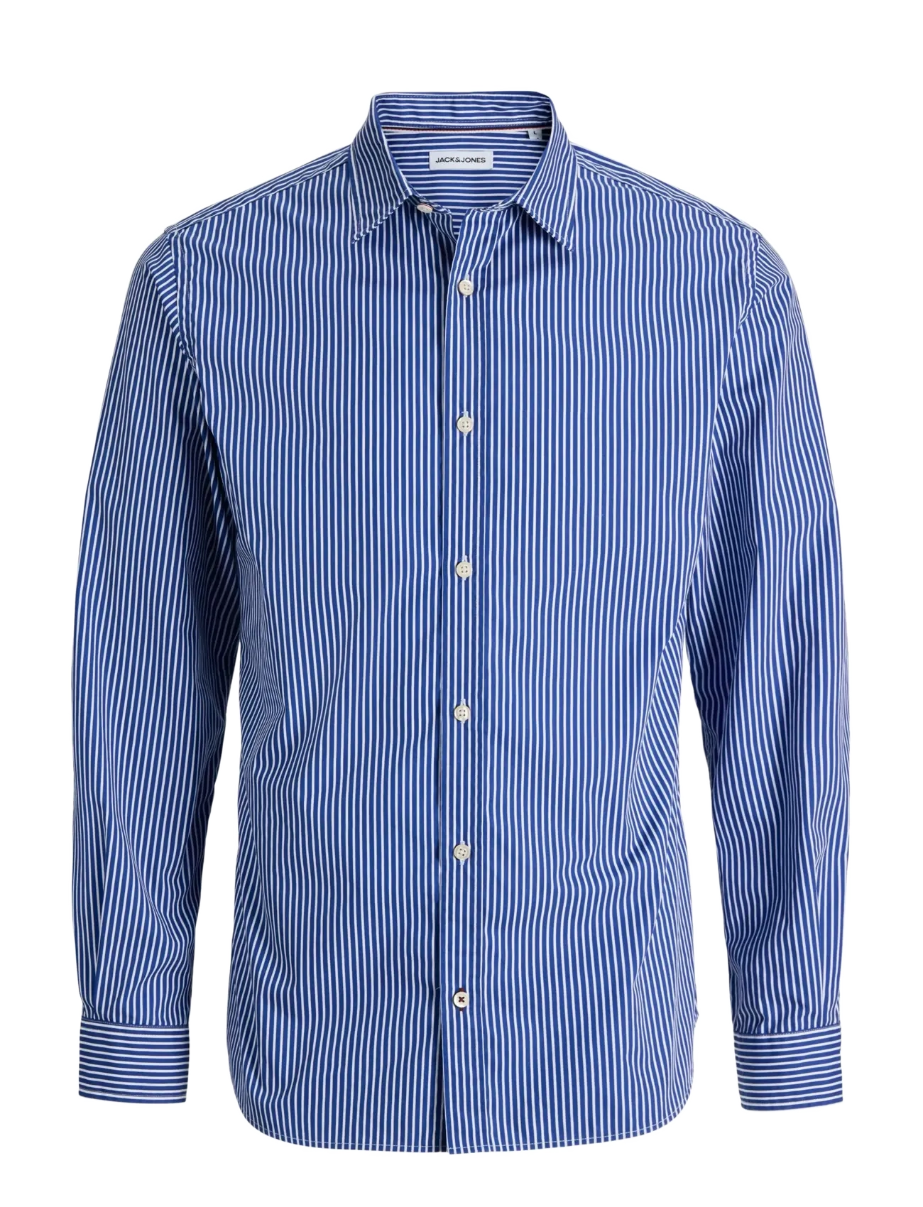 JJMATHEO DETAIL PRINT SHIRT LS - MEDIEVAL BLUE