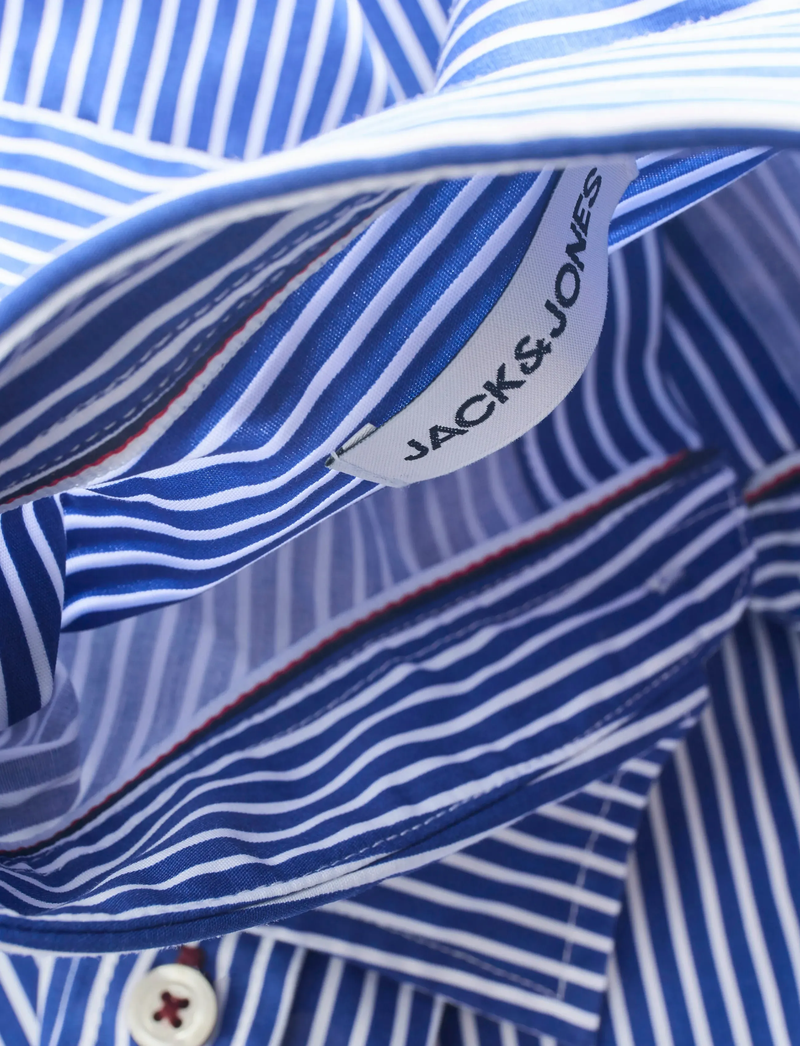 Jack & Jones - JJMATHEO DETAIL PRINT SHIRT LS - gestreifte hemden - medieval blue - 2