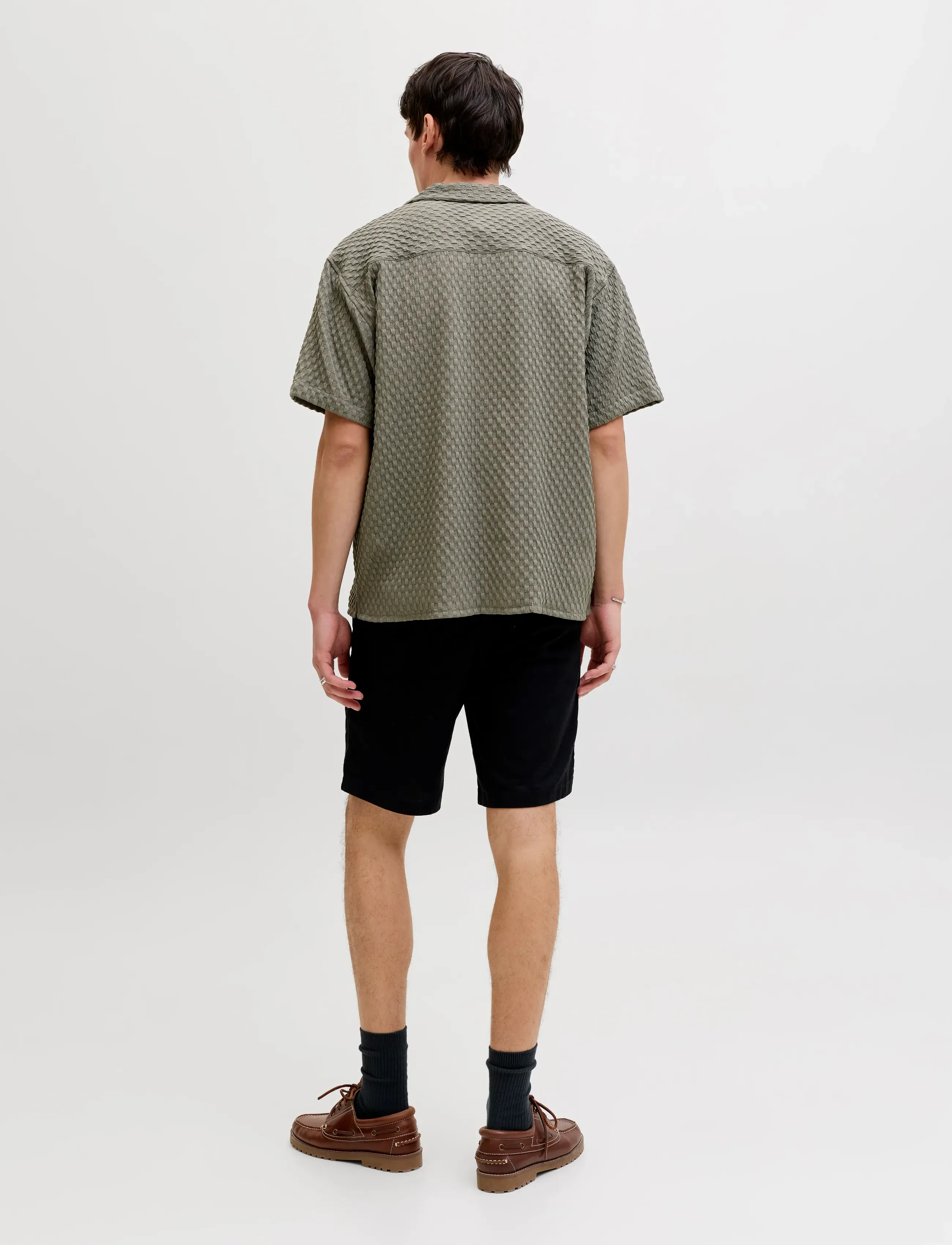 Jack & Jones - JJSEAN RESORT SHIRT SS - kurzarmhemden - vetiver - 3