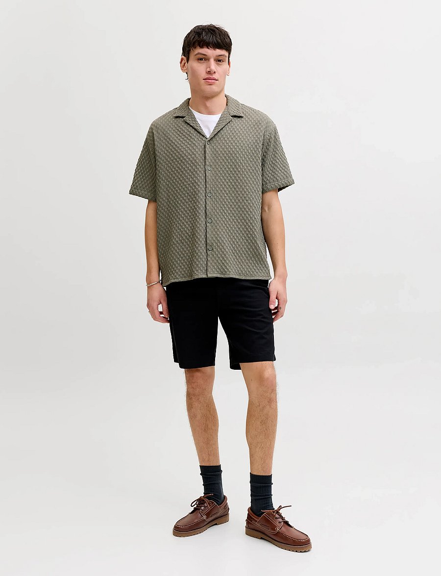Jack & Jones - JJSEAN RESORT SHIRT SS - kurzarmhemden - vetiver - 4