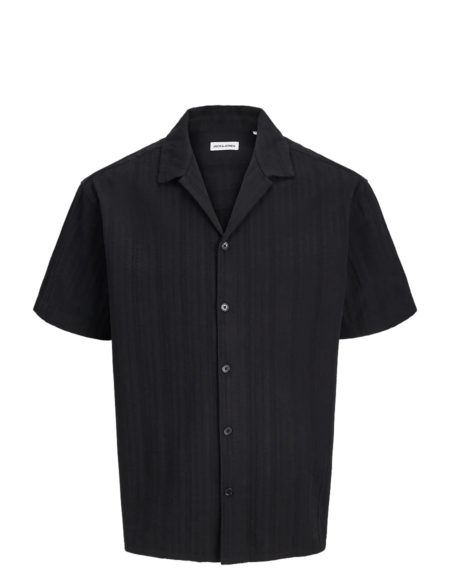 Jack & Jones - JJETYSON RESORT SHIRT SS SN - kortærmede skjorter - black - 1