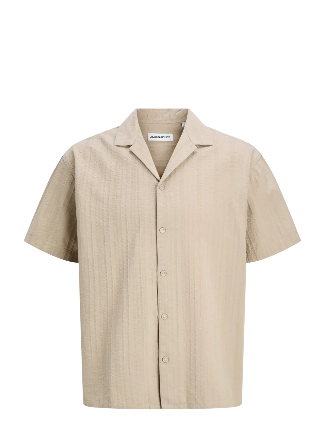 JACK & JONES Jjetyson Resort Shirt Ss Sn Beige - L - Herren
