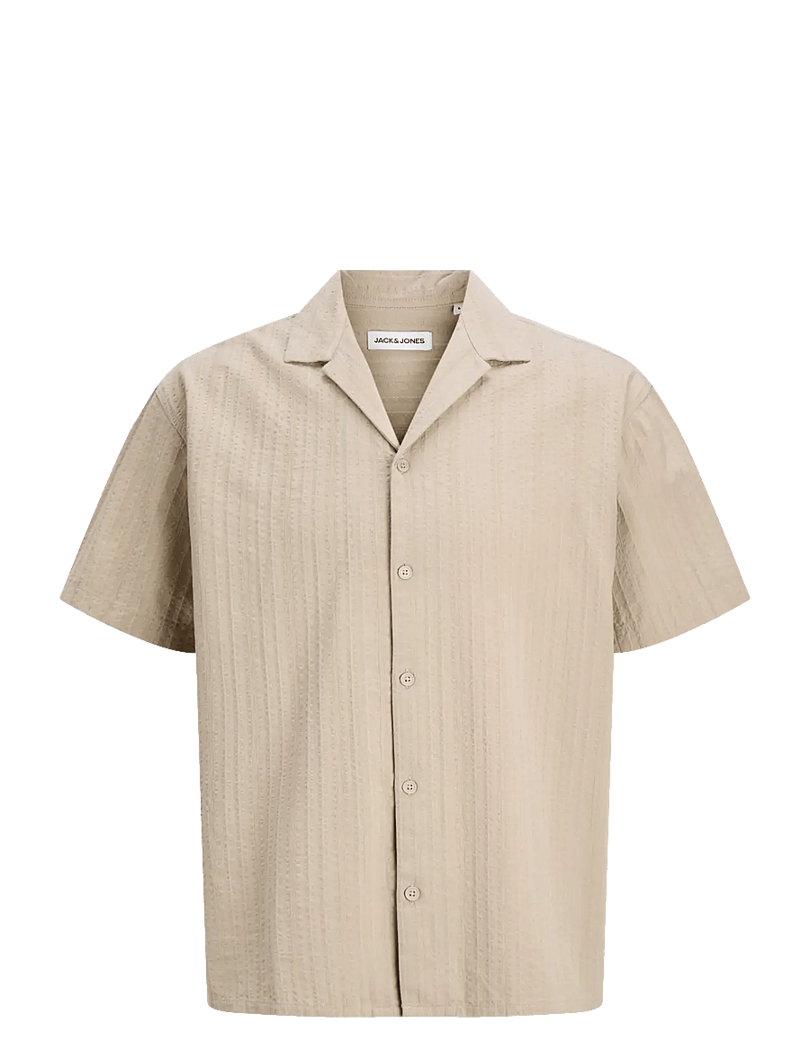 Jack & Jones - JJETYSON RESORT SHIRT SS SN - kurzarmhemden - string - 1
