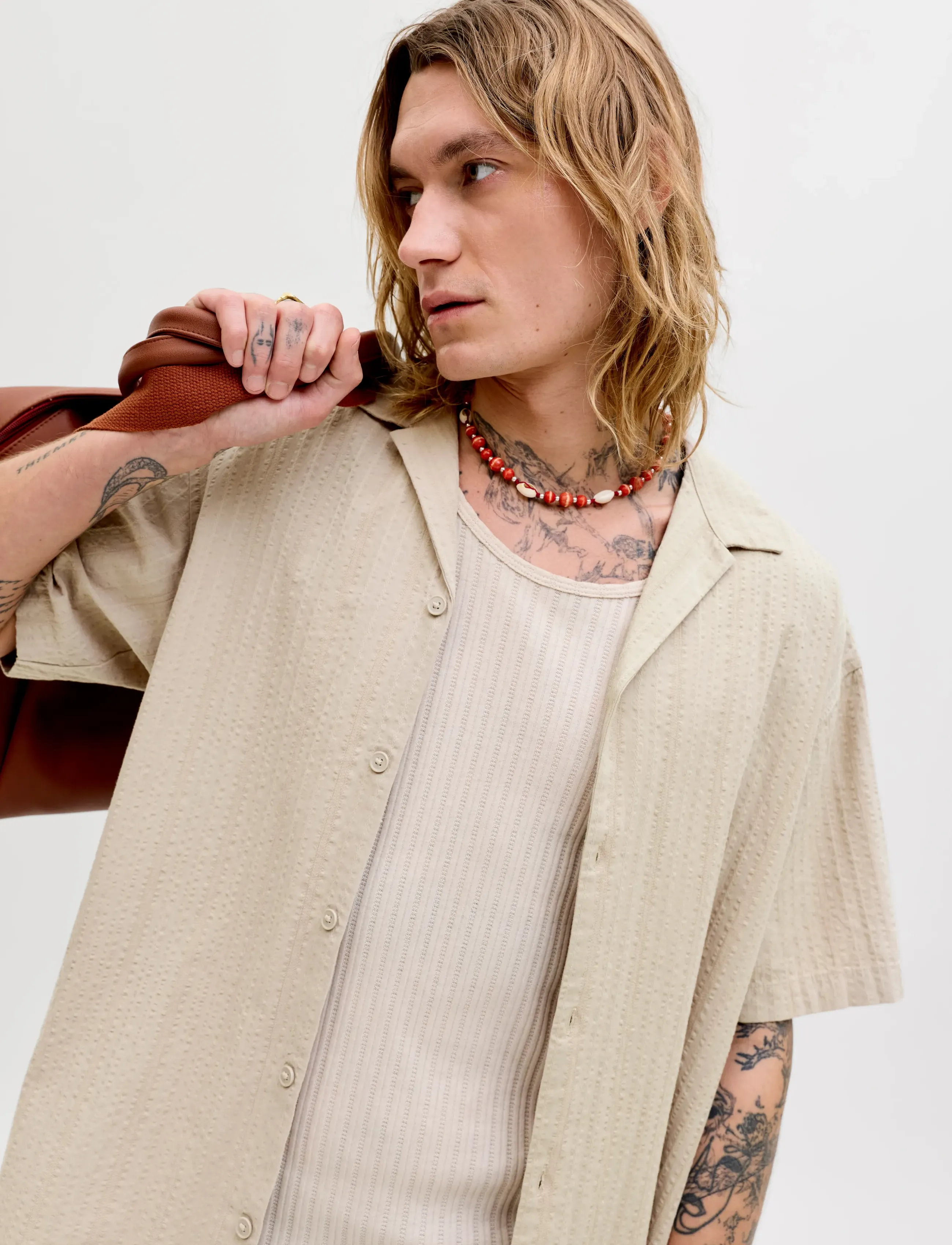 Jack & Jones - JJETYSON RESORT SHIRT SS SN - kurzarmhemden - string - 5