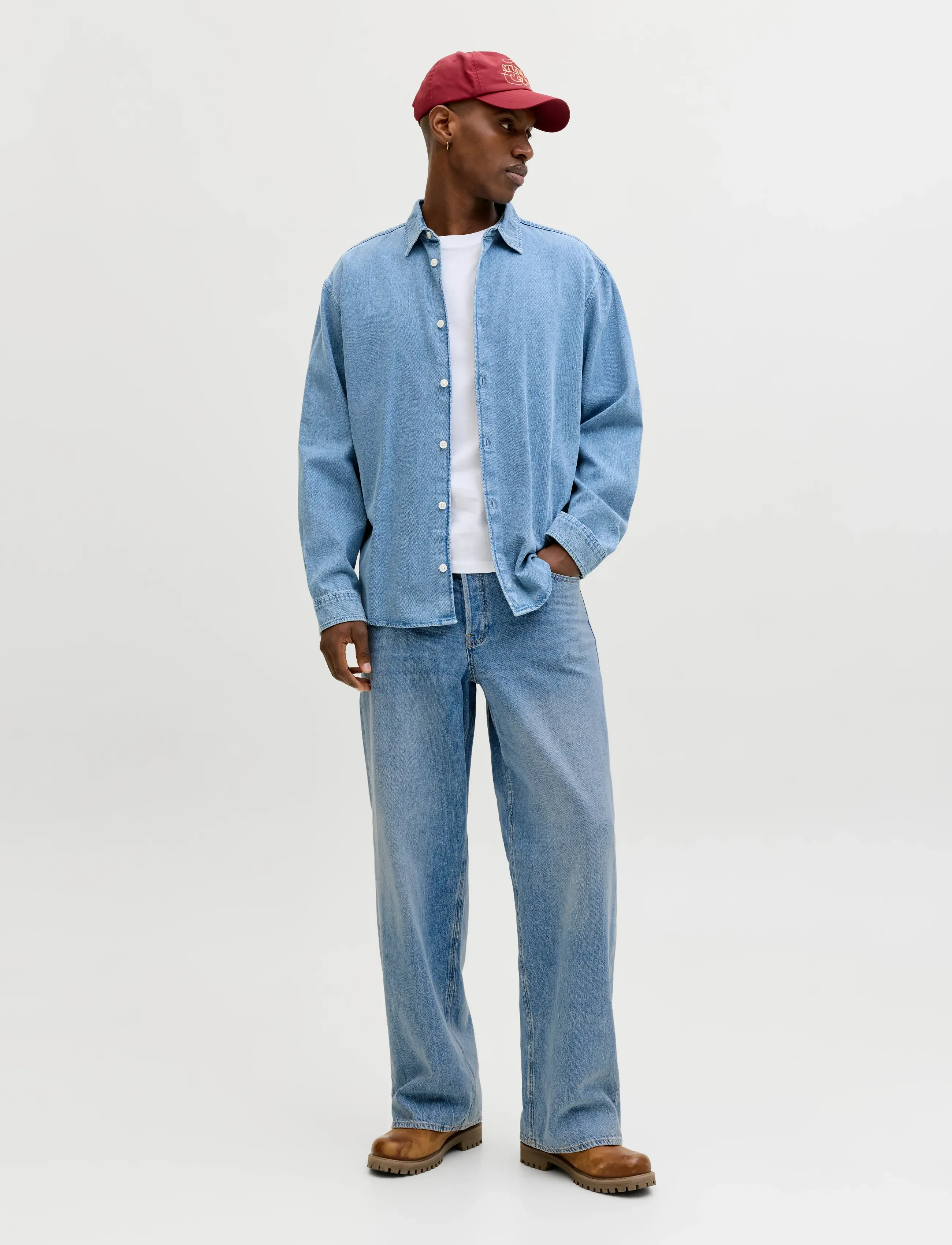 Jack & Jones - JJIDAVE JJORIGINAL NS 200 SN - loose jeans - blue denim - 4