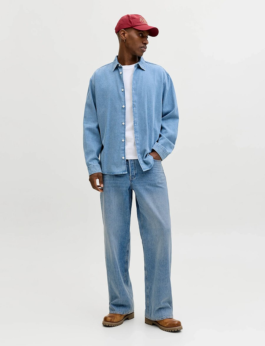 Jack & Jones - JJIDAVE JJORIGINAL NS 200 SN - weite jeans - blue denim - 4