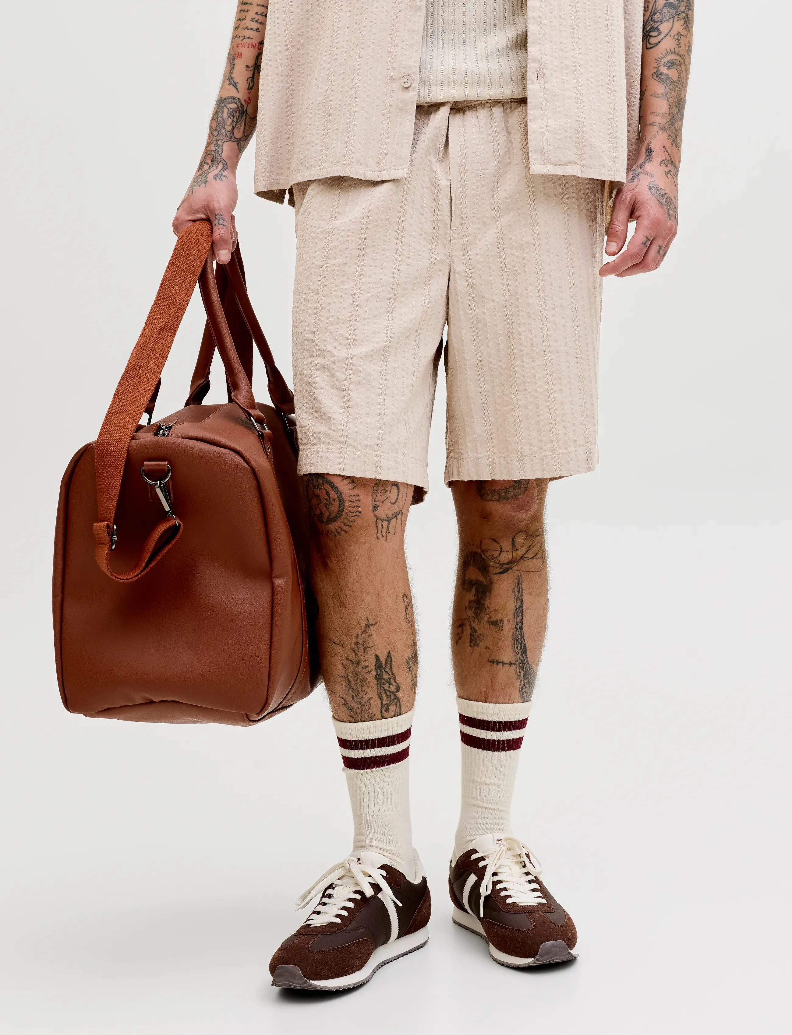 Jack & Jones Jpstjaiden Tyson Jogger Shorts Reg, Mænd, Jogger Shorts, Beige, Str: S
