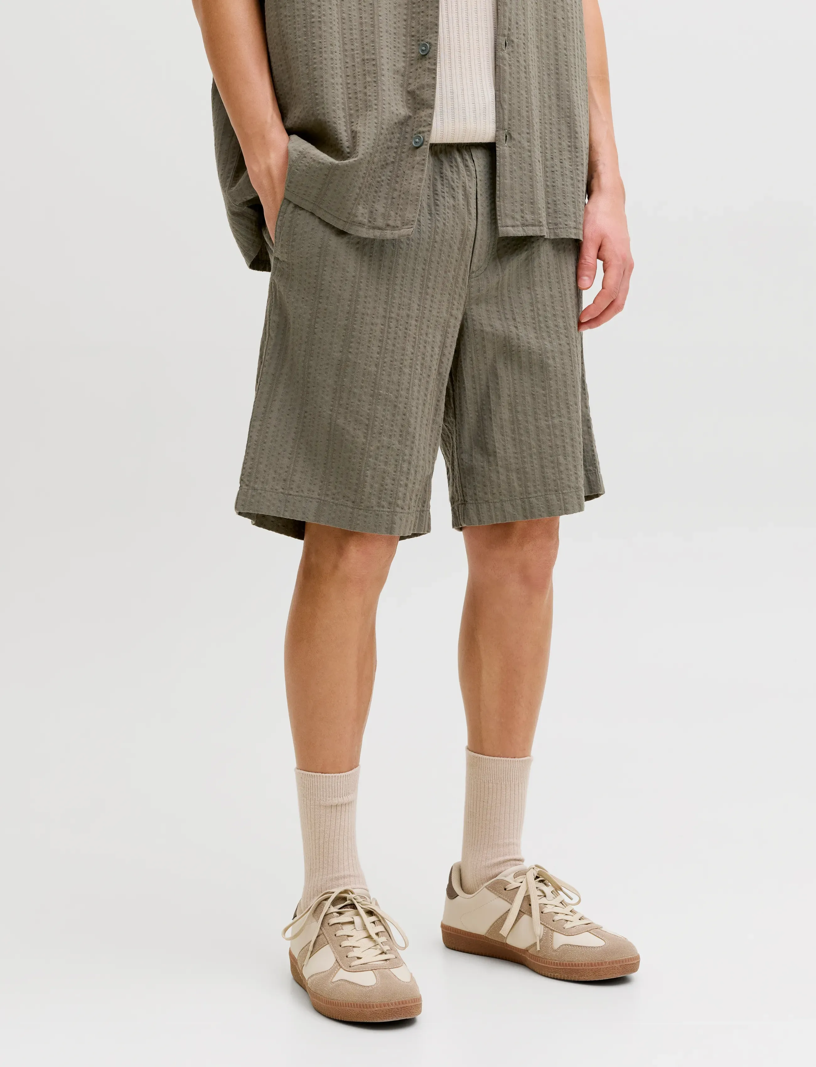 Jack & Jones Jpstjaiden Tyson Jogger Shorts Reg, Mænd, Jogger Shorts, Kakigrøn, Str: S