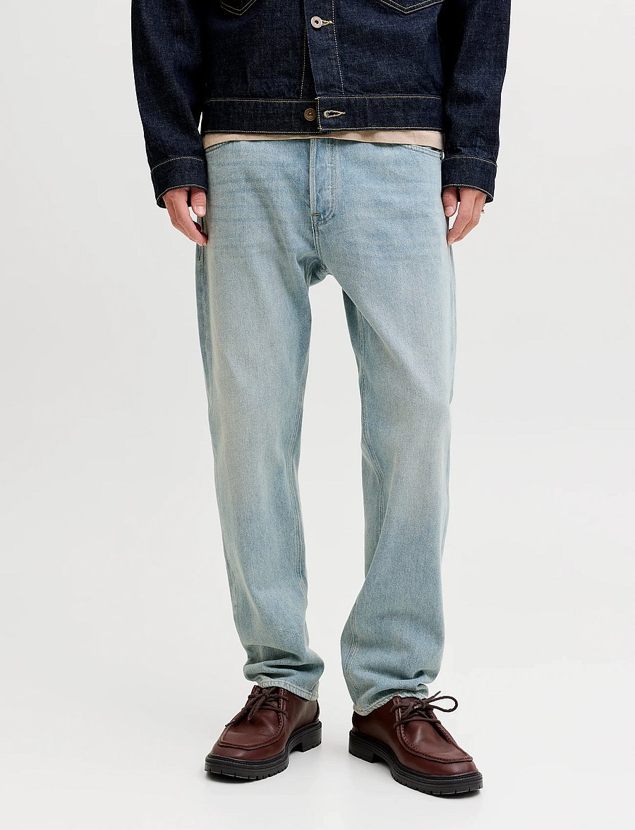 Jack & Jones - JJICHRIS JJORIGINAL NS 402 - alt laienevad teksad - blue denim - 0