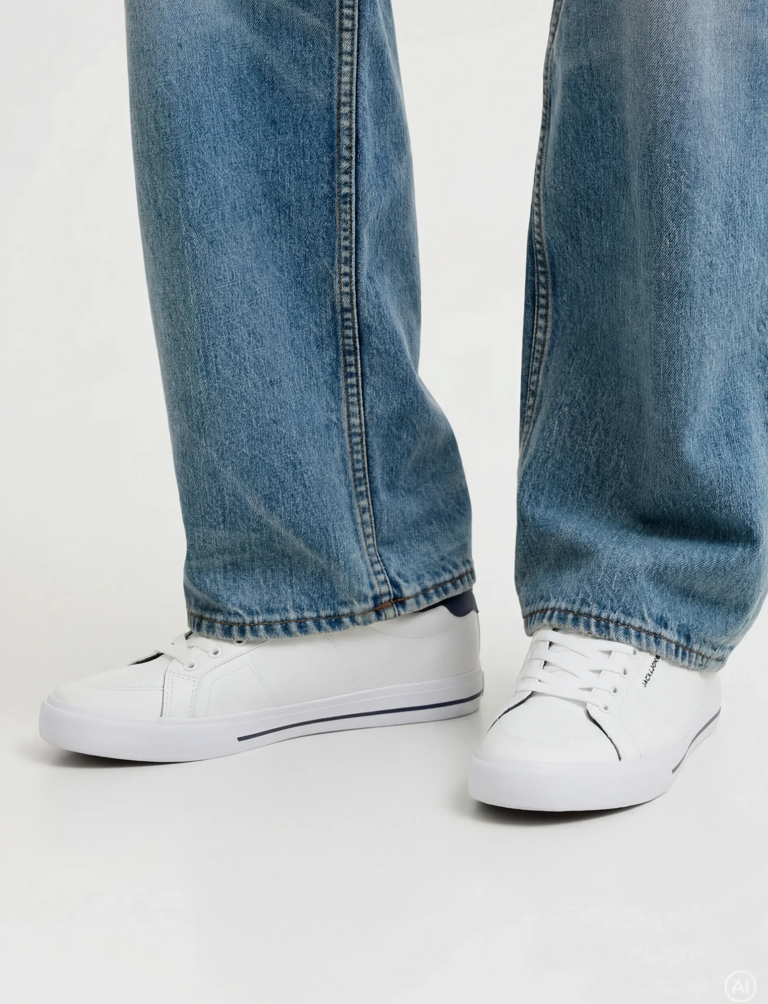 Jack & Jones JFWJERRY CANVAS SNEAKER NOOS - Kolekcijos - WHITE / white