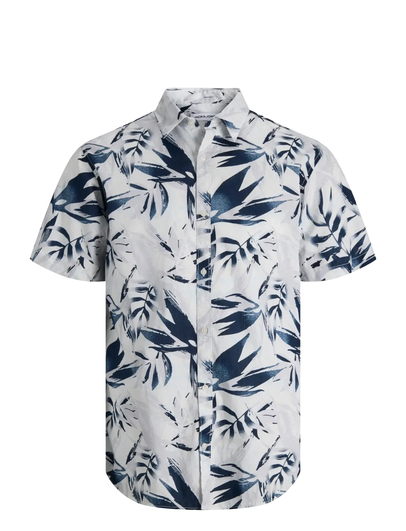 JACK & JONES Jjhonolulu Aop Shirt Ss Weiß - S - Herren