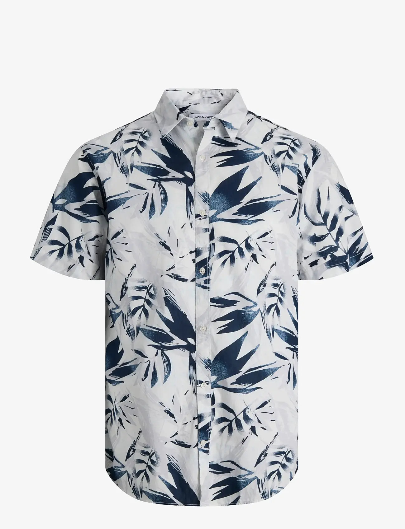 Jack & Jones - JJHONOLULU AOP SHIRT SS - lühikeste varrukatega särgid - cloud dancer - 1