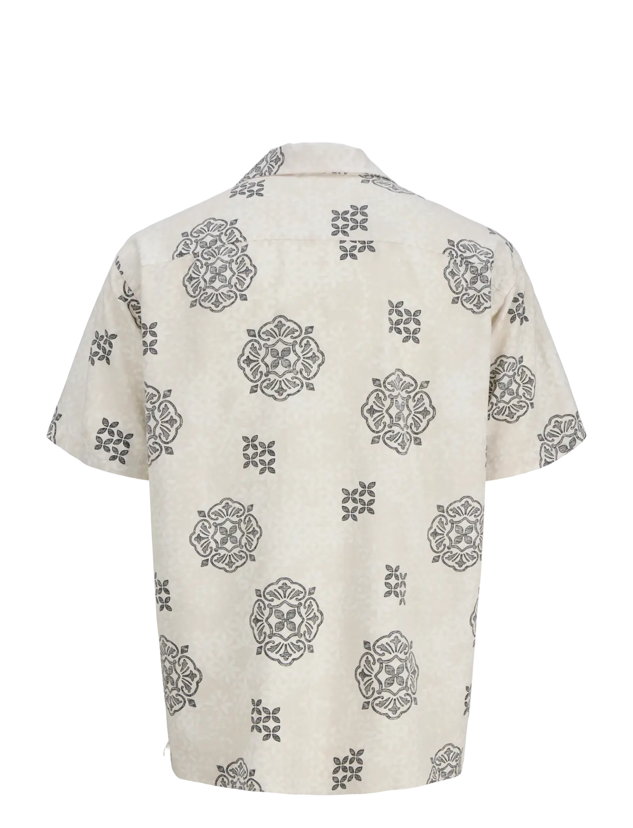 Jack & Jones - JJALFREDO SLUB RESORT SHIRT SS - mønstrede skjorter - moonbeam - 1