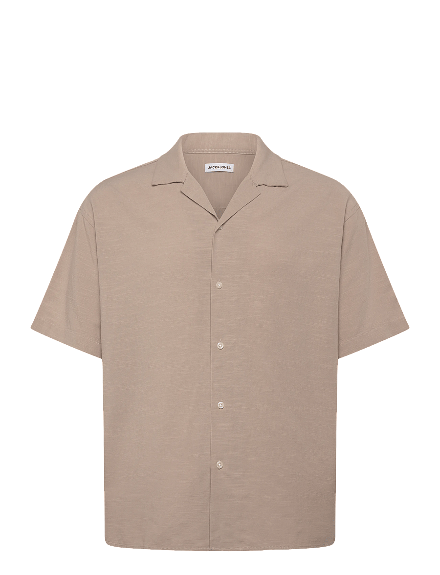 Jack & Jones - JJALFREDO SLUB RESORT SHIRT SS - hemden mit muster - string - 0