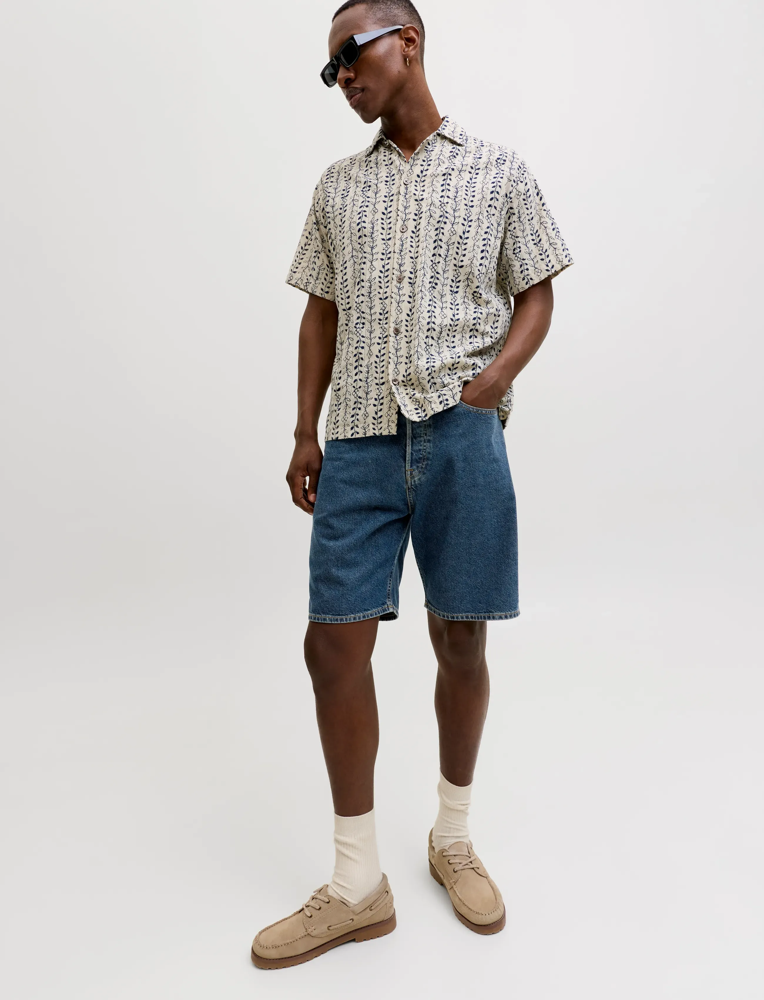 Jack & Jones - JJITONY JJORIGINAL SHORTS SQ 069 SN - gallastuttbuxur - blue denim - 5