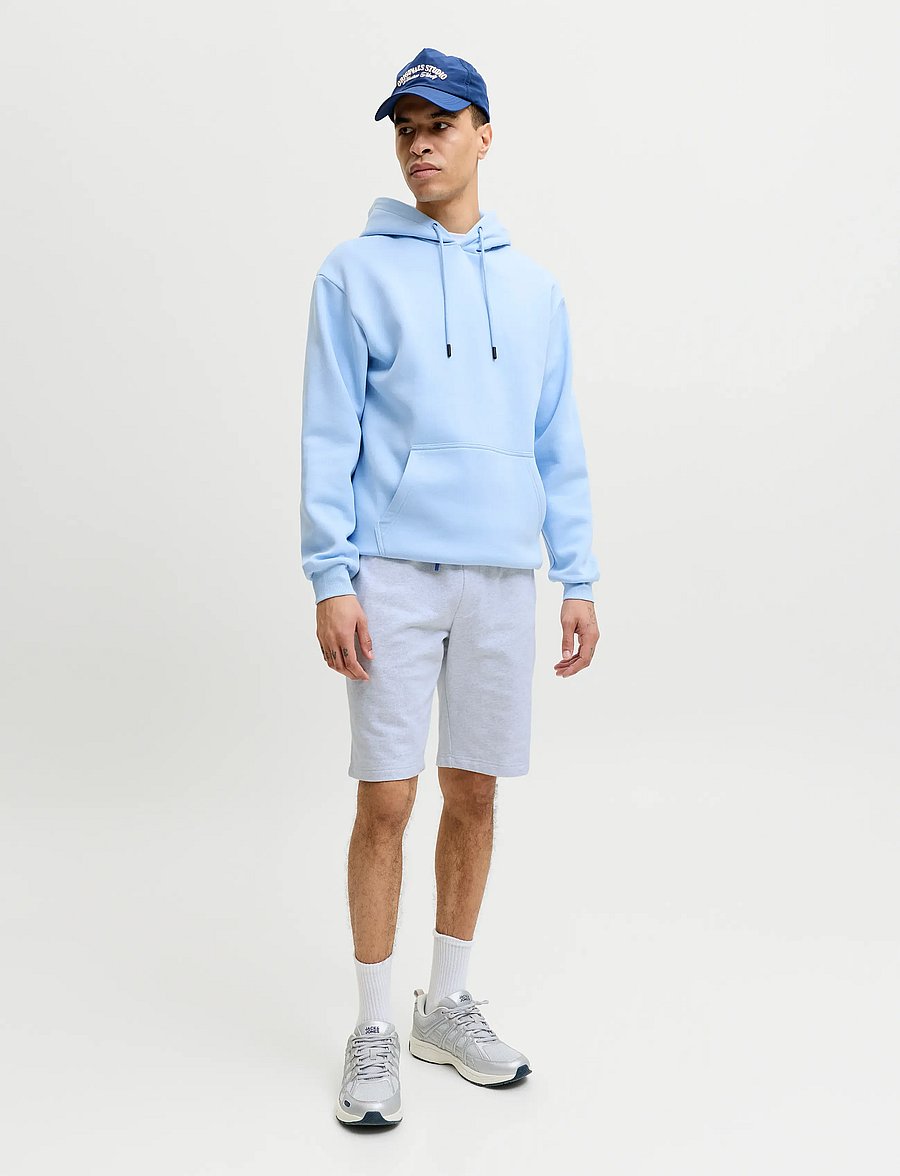 Jack & Jones - JPSTGORDON COLLEGE SWEAT SHORTS MID - collegeshortsit - white melange - 4