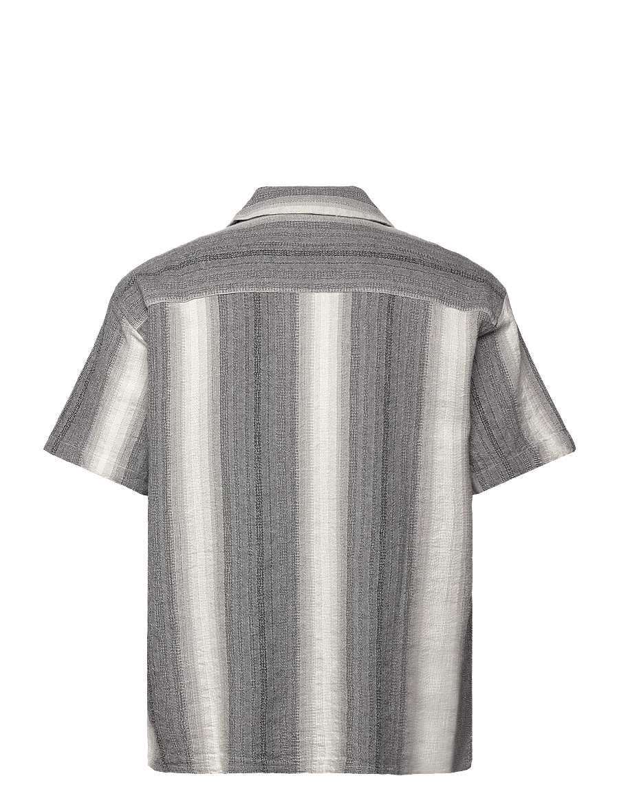 Jack & Jones - JJALVARO DOBBY RESORT SHIRT SS - kurzarmhemden - black - 1