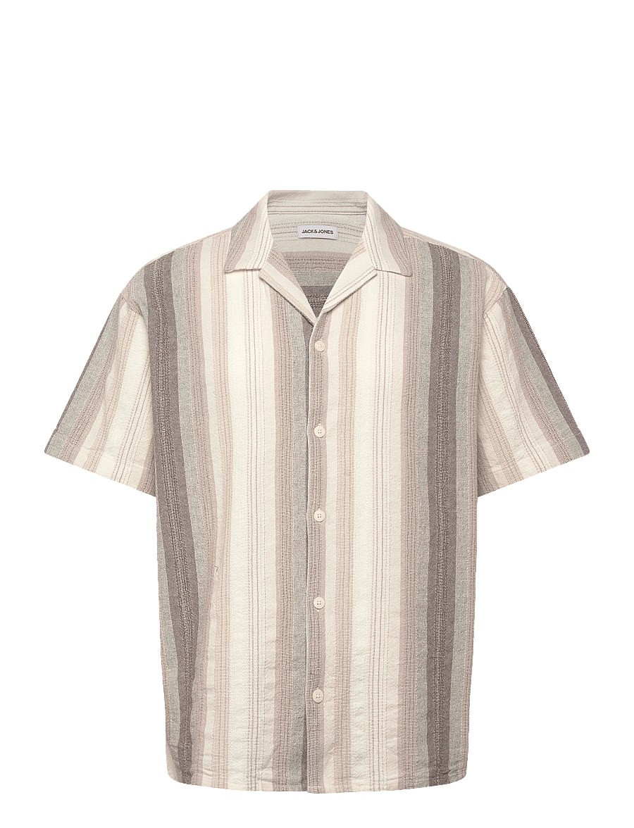 Jack & Jones - JJALVARO DOBBY RESORT SHIRT SS - lühikeste varrukatega särgid - falcon - 0