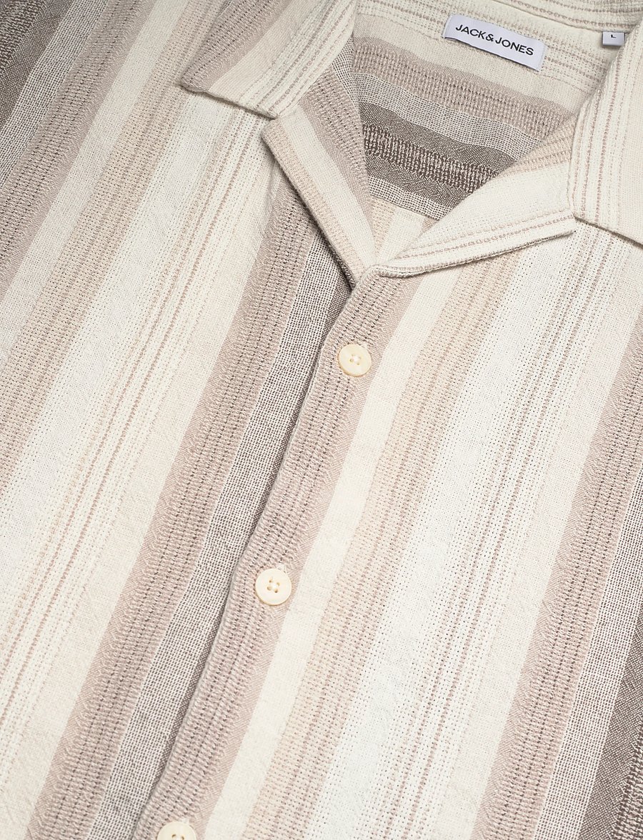 Jack & Jones - JJALVARO DOBBY RESORT SHIRT SS - lühikeste varrukatega särgid - falcon - 3