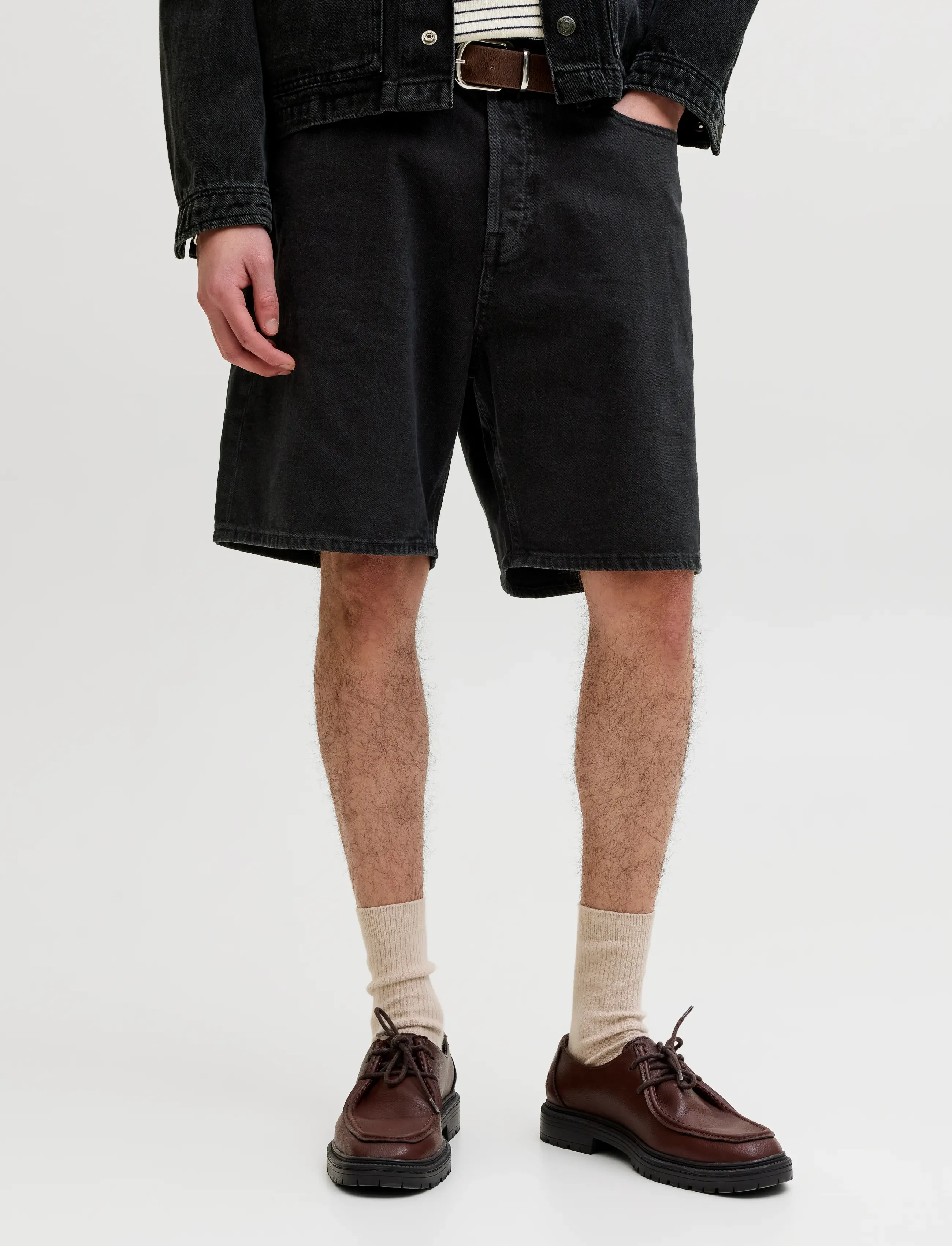 Jack & Jones JJITONY JJORIGINAL SHORTS SQ 070 SN - Kollektionen - BLACK DENIM / black