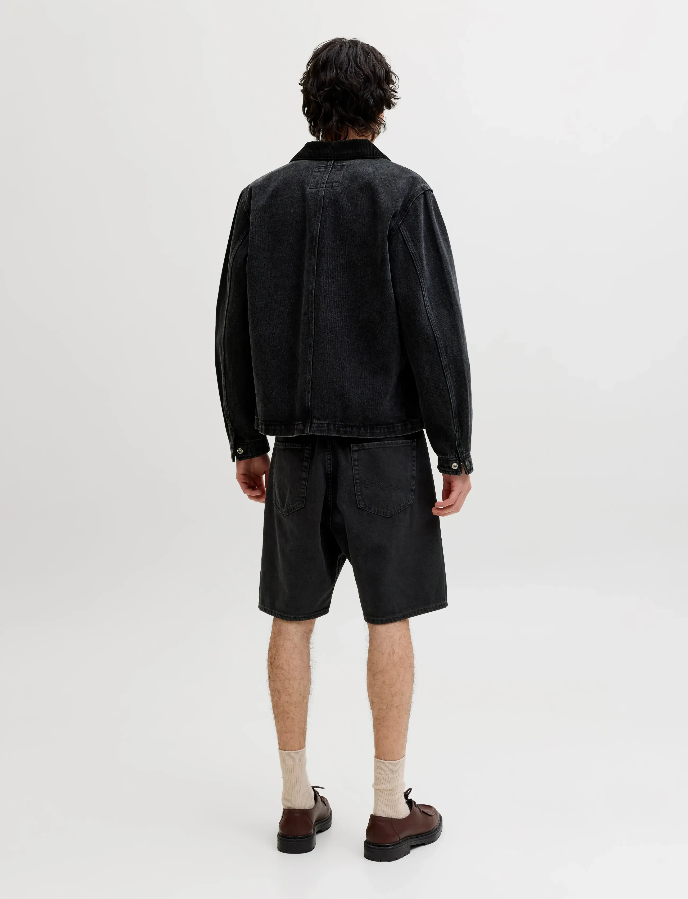 Jack & Jones - JJITONY JJORIGINAL SHORTS SQ 070 SN - gallastuttbuxur - black denim - 3