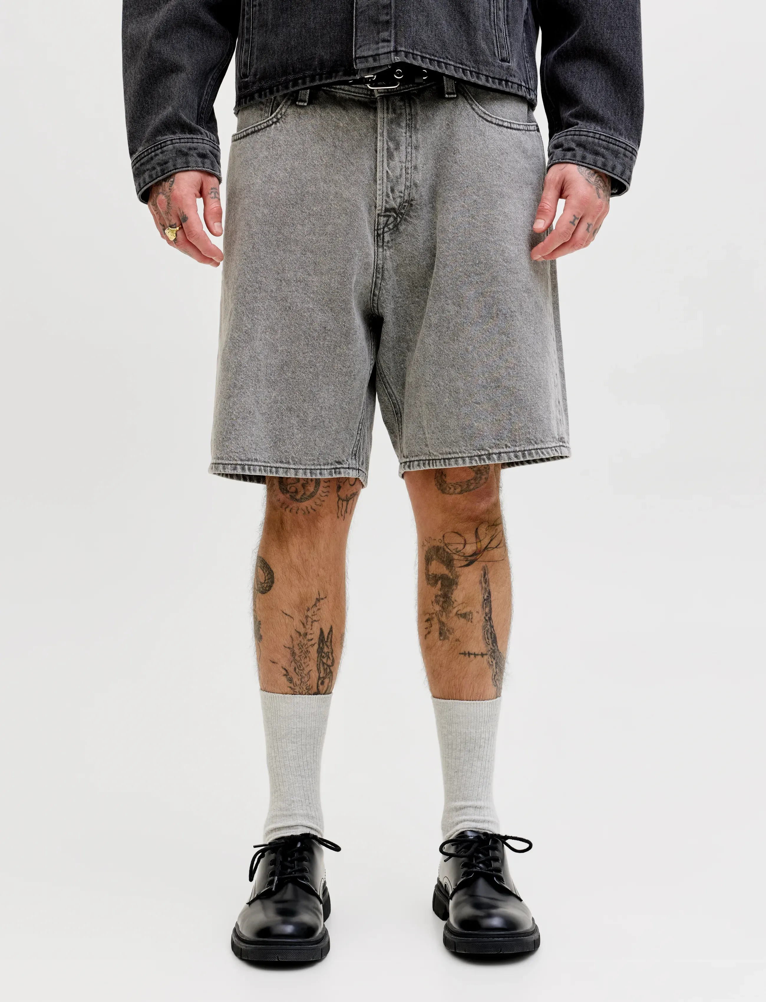 Jack & Jones JJITONY JJORIGINAL SHORTS SQ 070 SN - Shorts - GREY DENIM / grey