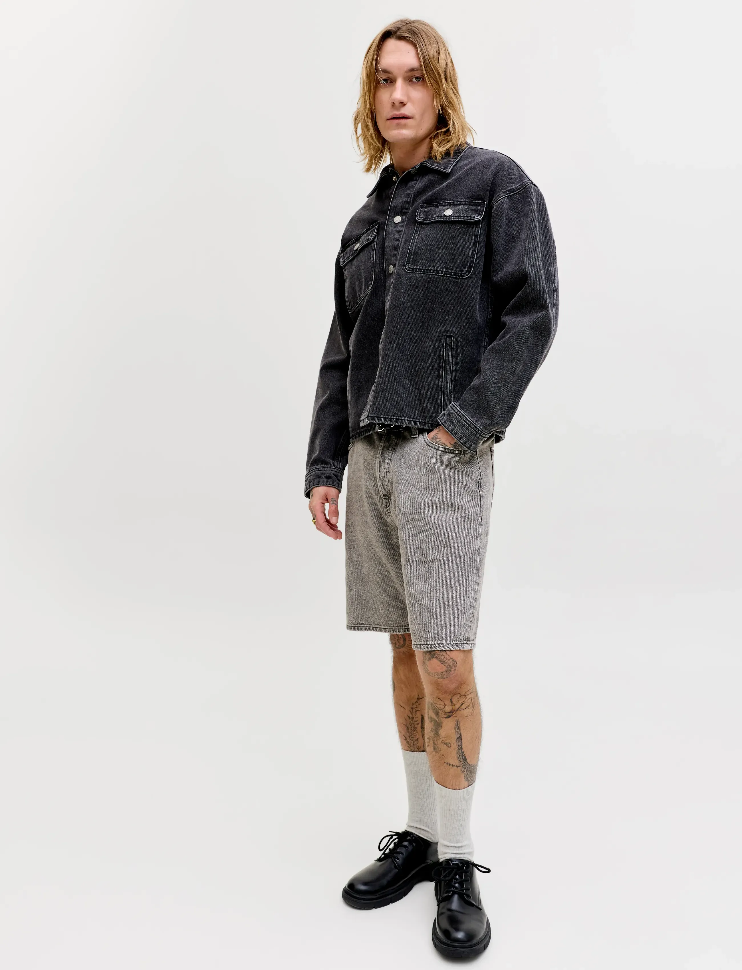 Jack & Jones - JJITONY JJORIGINAL SHORTS SQ 070 SN - jorts - grey denim - 5