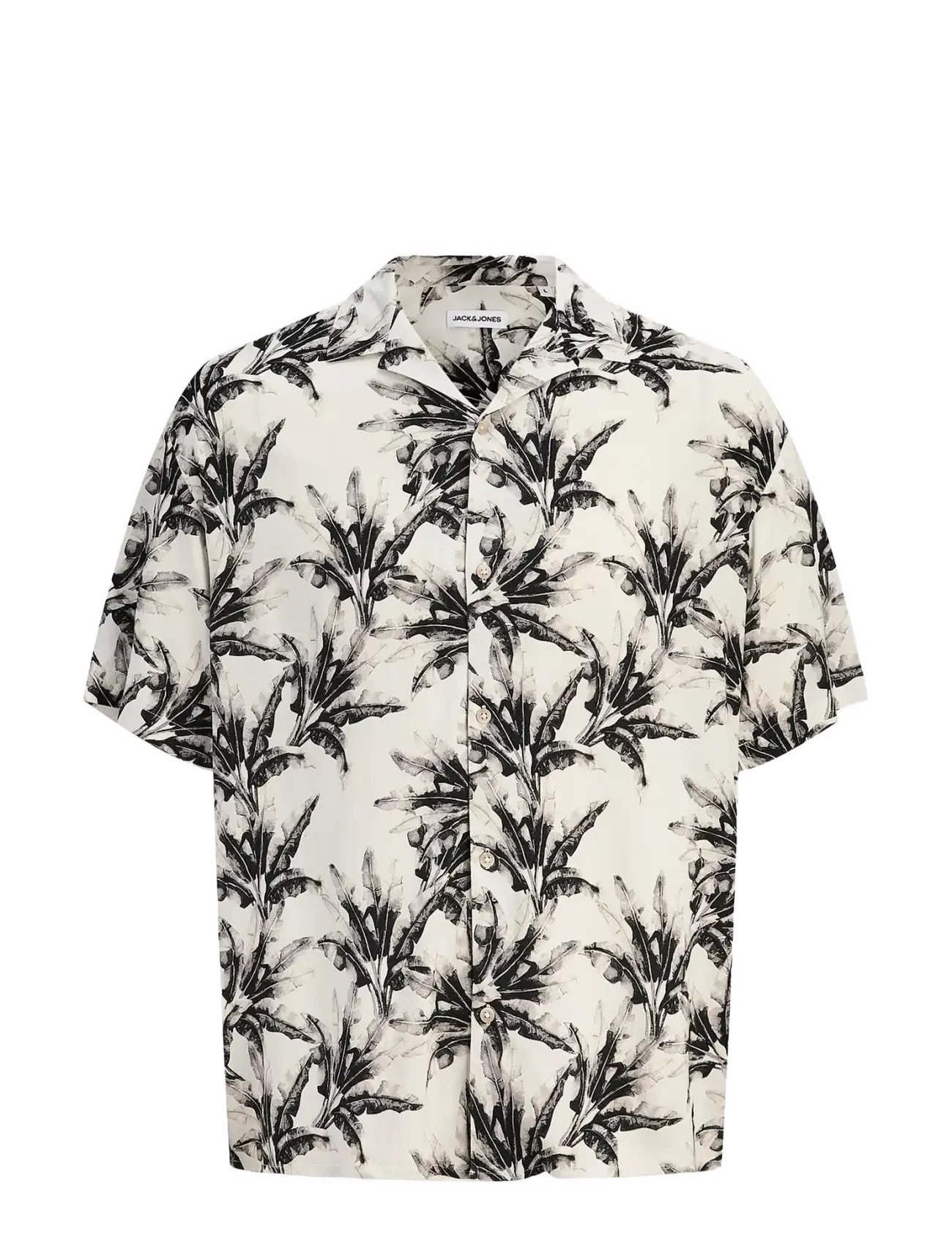 Jack & Jones JJJEFF MONOCHROME AOP RESORT SHIRT SS - Hemden - GLACIER GRAY / grey