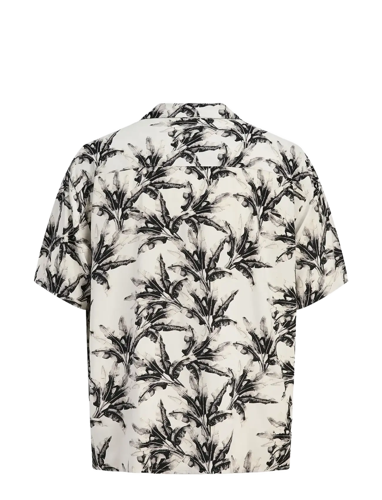 Jack & Jones - JJJEFF MONOCHROME AOP RESORT SHIRT SS - kurzarmhemden - glacier gray - 1