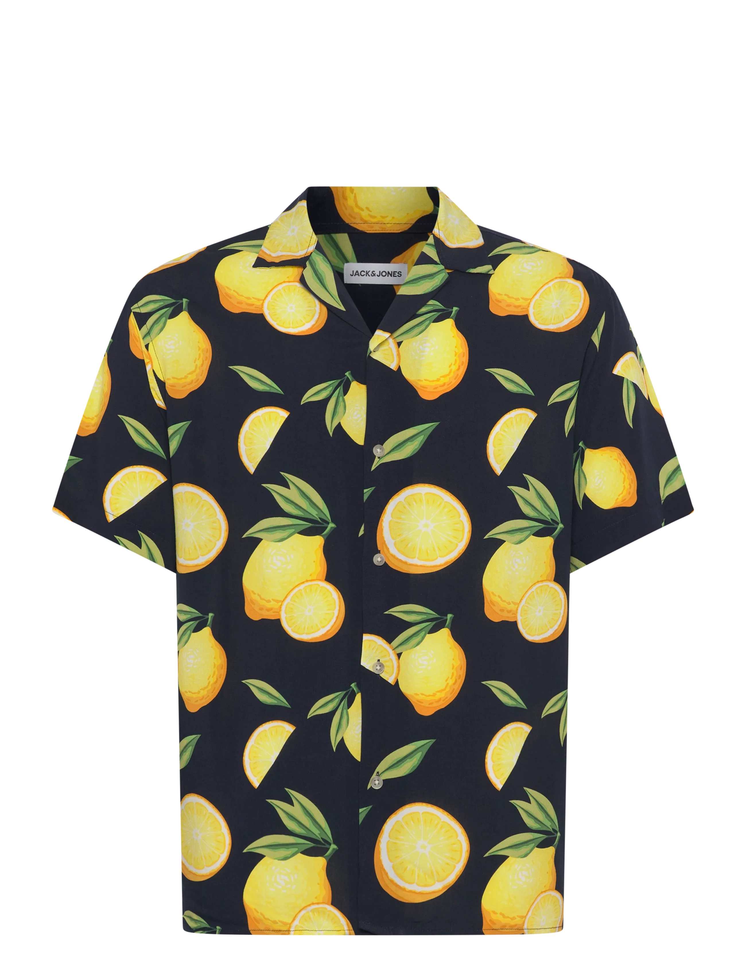 Jack & Jones JJLEMON RESORT SHIRT SS - Looks for less - NAVY BLAZER / navy
